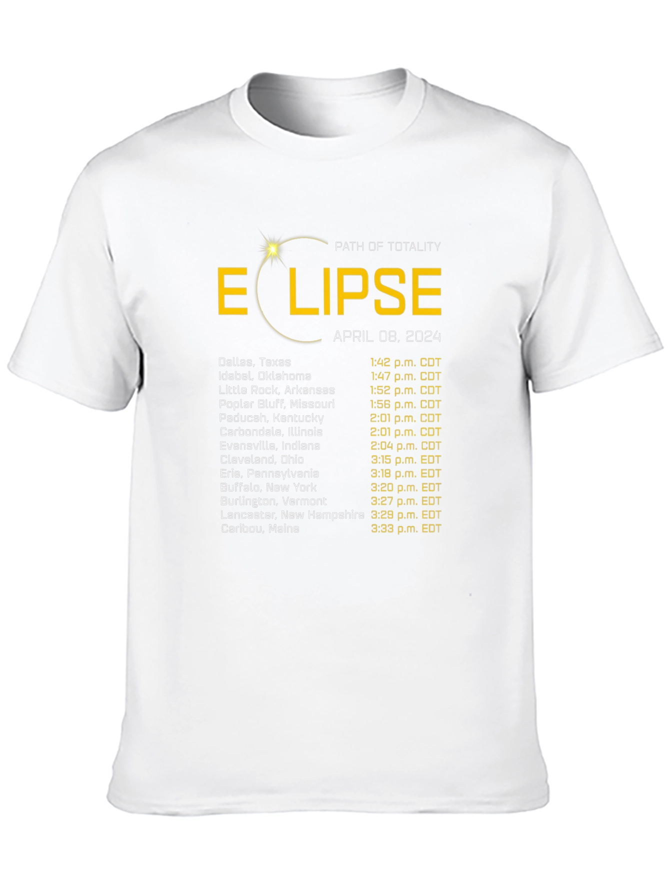 Total Solar Eclipse April 8 2024 T-Shirt