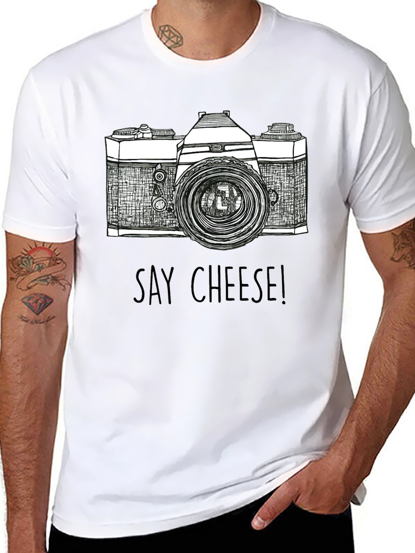 Say Cheese Camera Graphic Tee