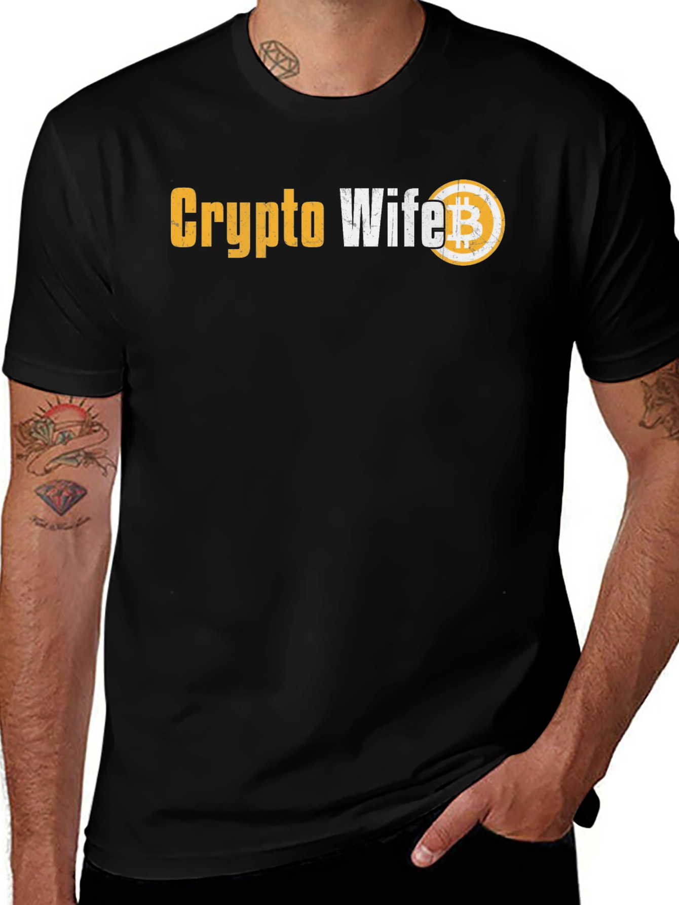 Crypto Wife Bitcoin T-Shirt - Black