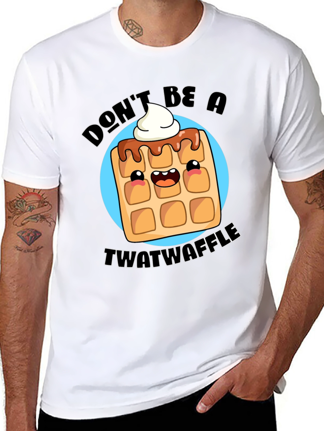 Dont Be A Twatwaffle Black Graphic Tee