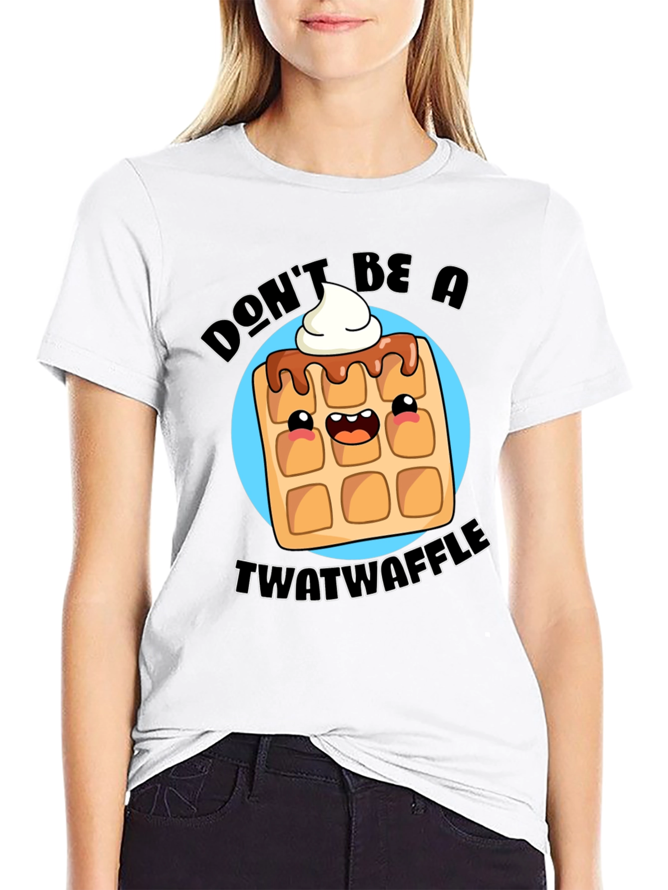Dont Be A Twatwaffle Black Graphic Tee