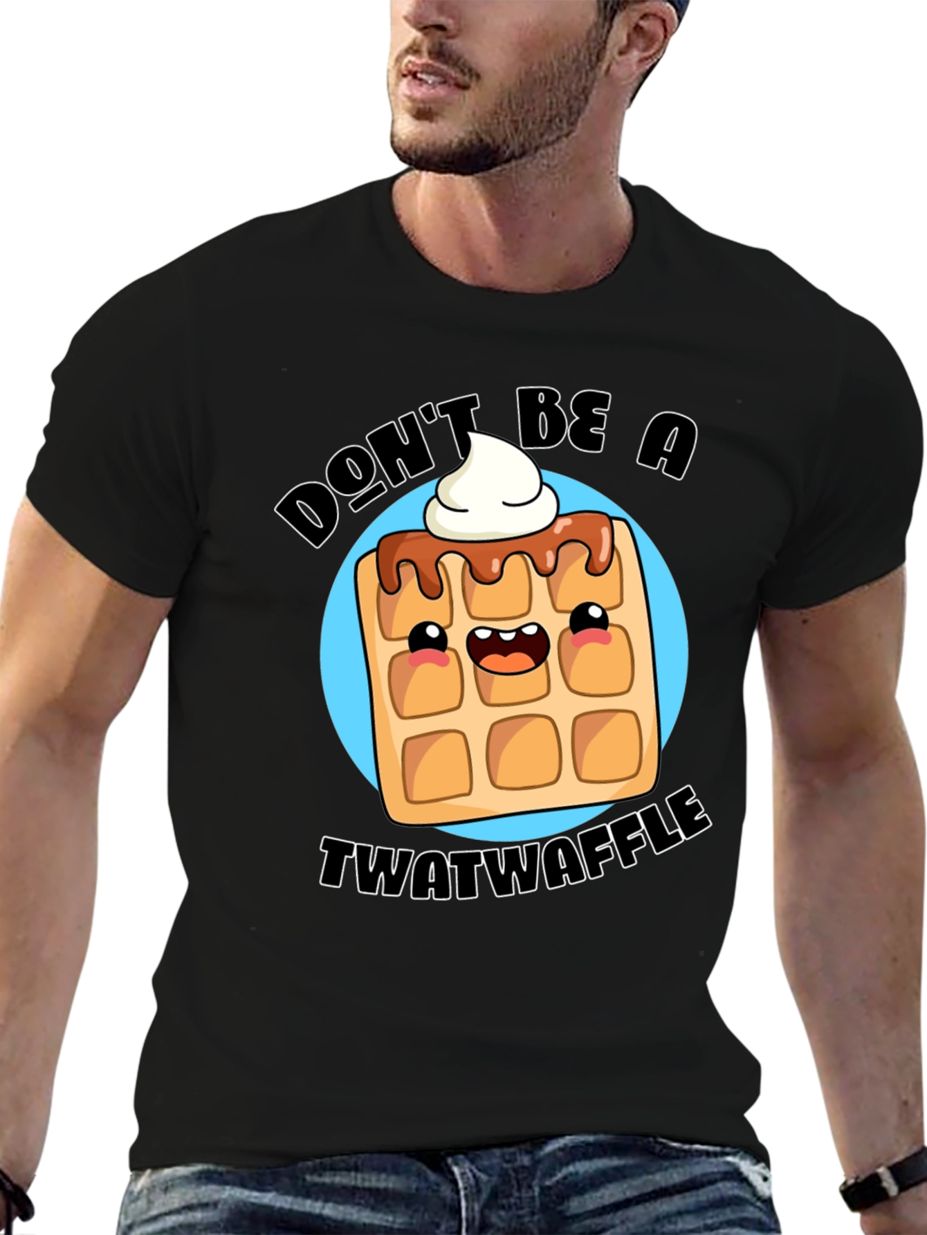 Dont Be A Twatwaffle Black Graphic Tee