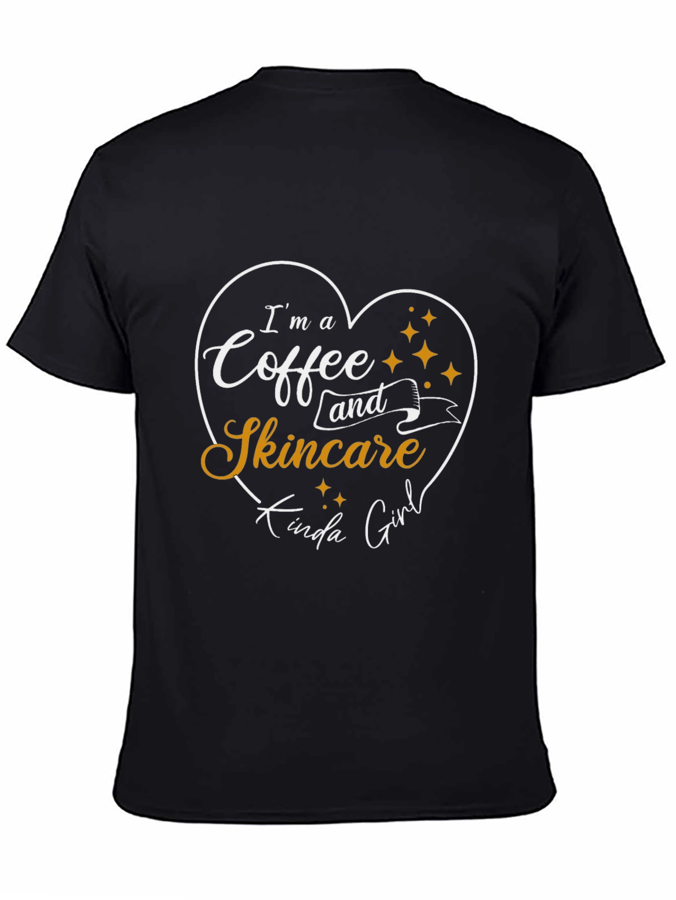 Coffee and Skincare Girl Black T-Shirt