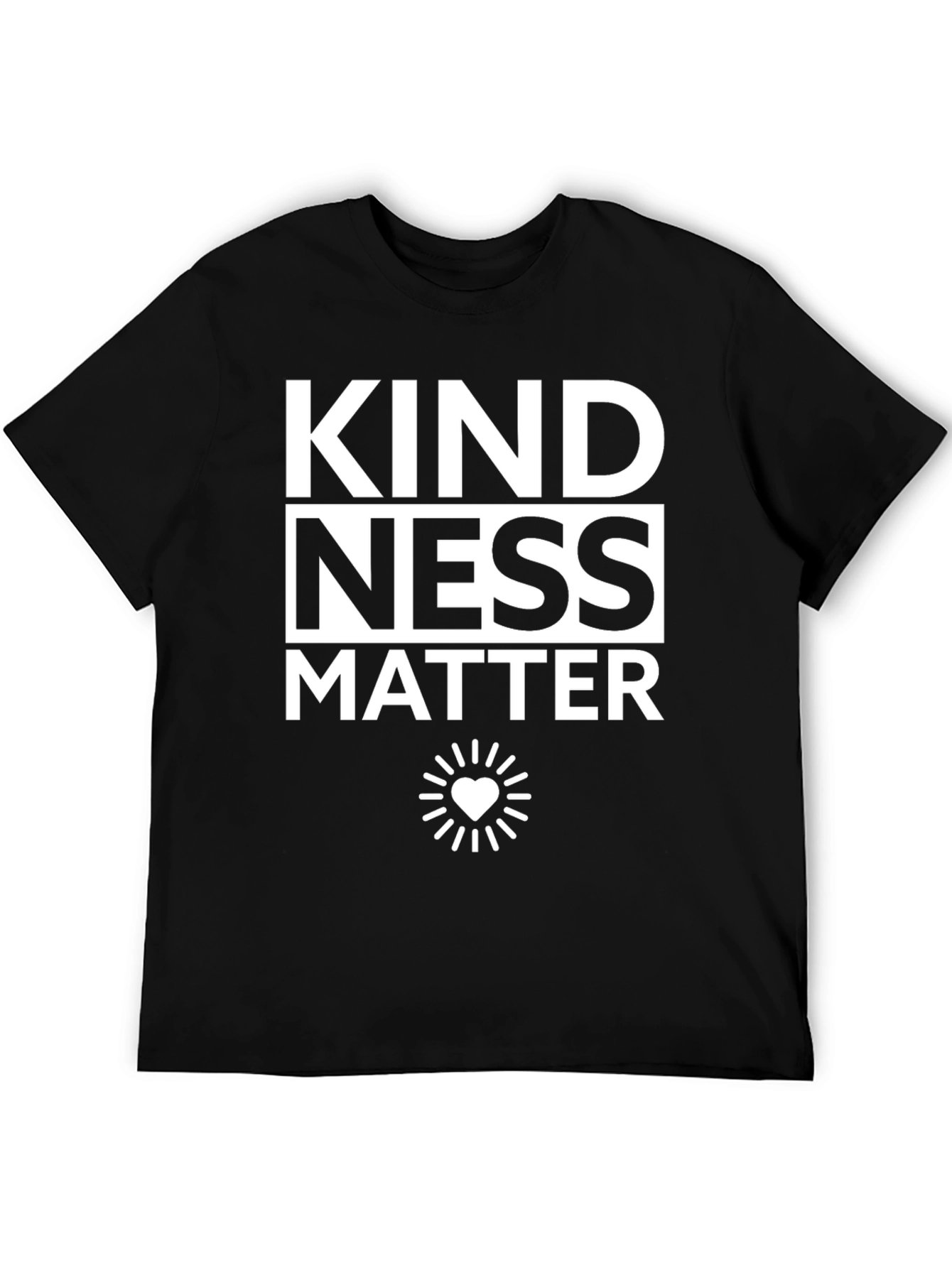 Kindness Matters Graphic Tee - Black Casual T-Shirt