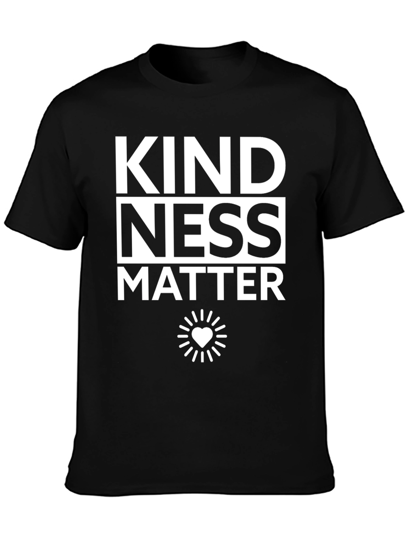Kindness Matters Graphic Tee - Black Casual T-Shirt