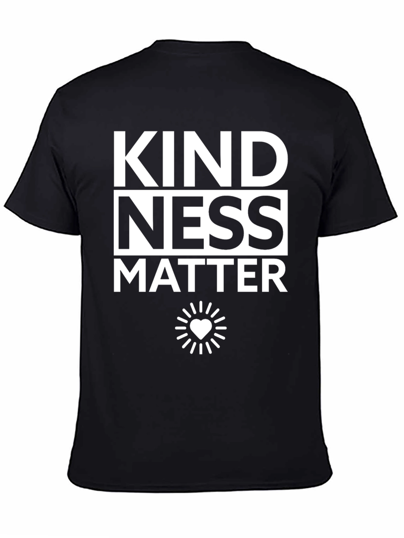 Kindness Matters Graphic Tee - Black Casual T-Shirt