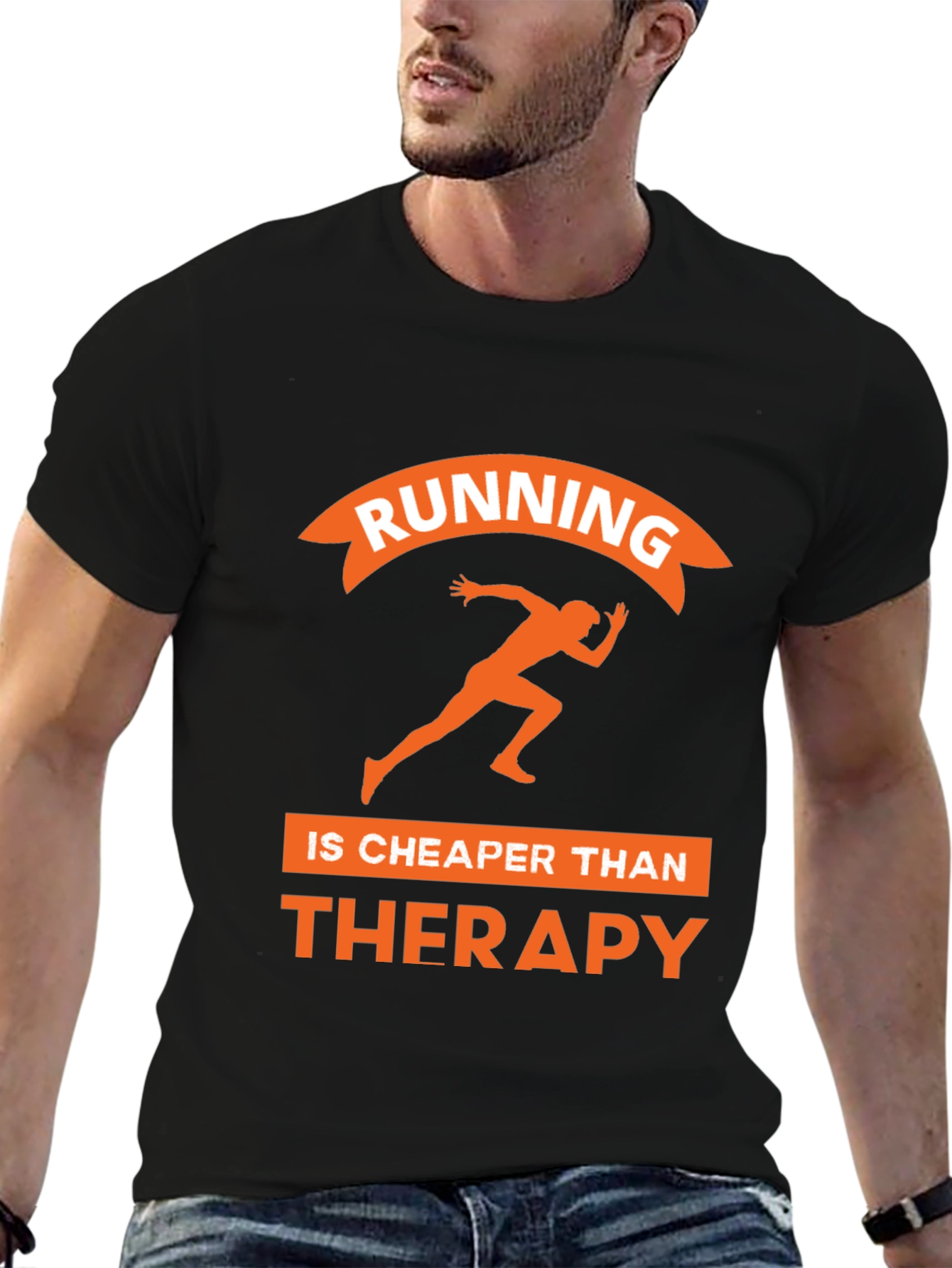 Running is Cheaper Than Therapy Graphic Tee