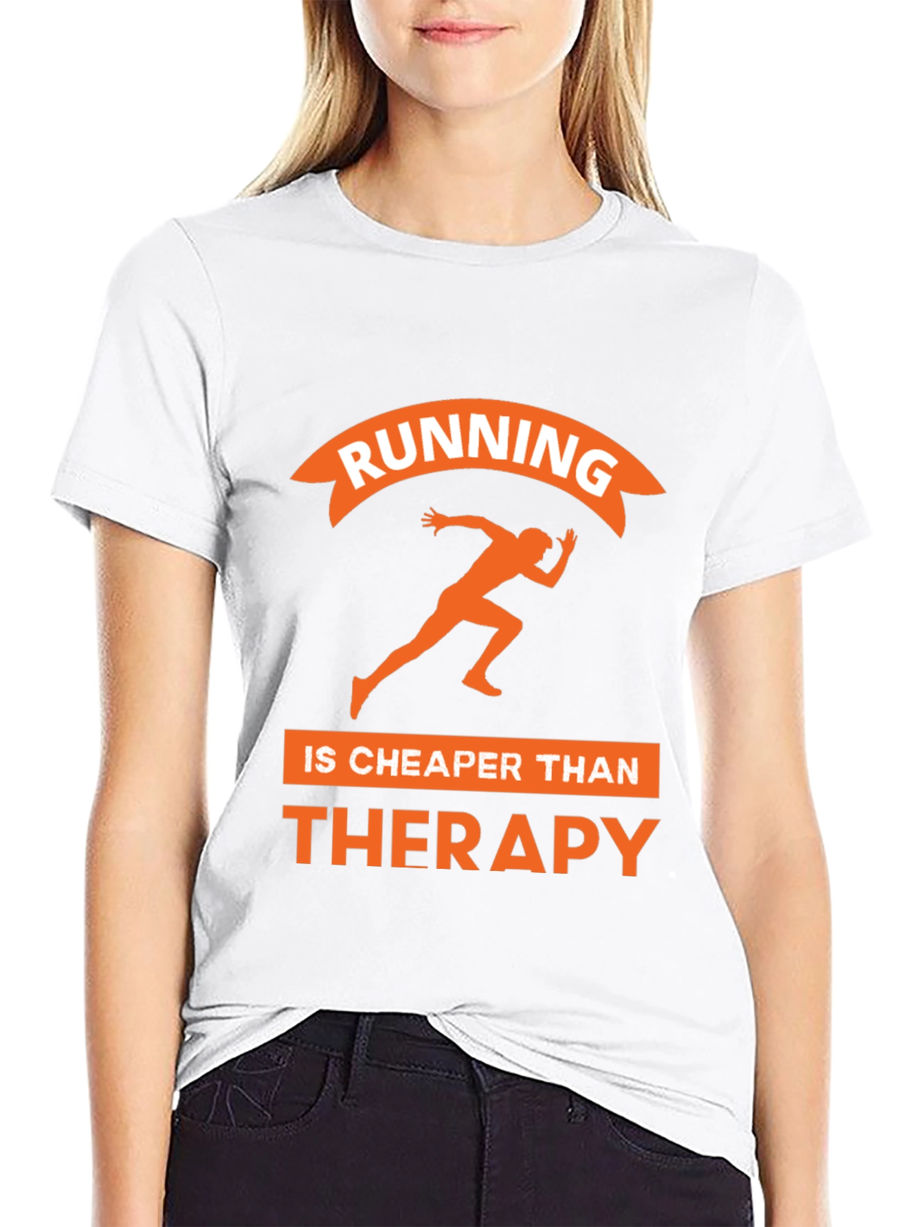 Running is Cheaper Than Therapy Graphic Tee