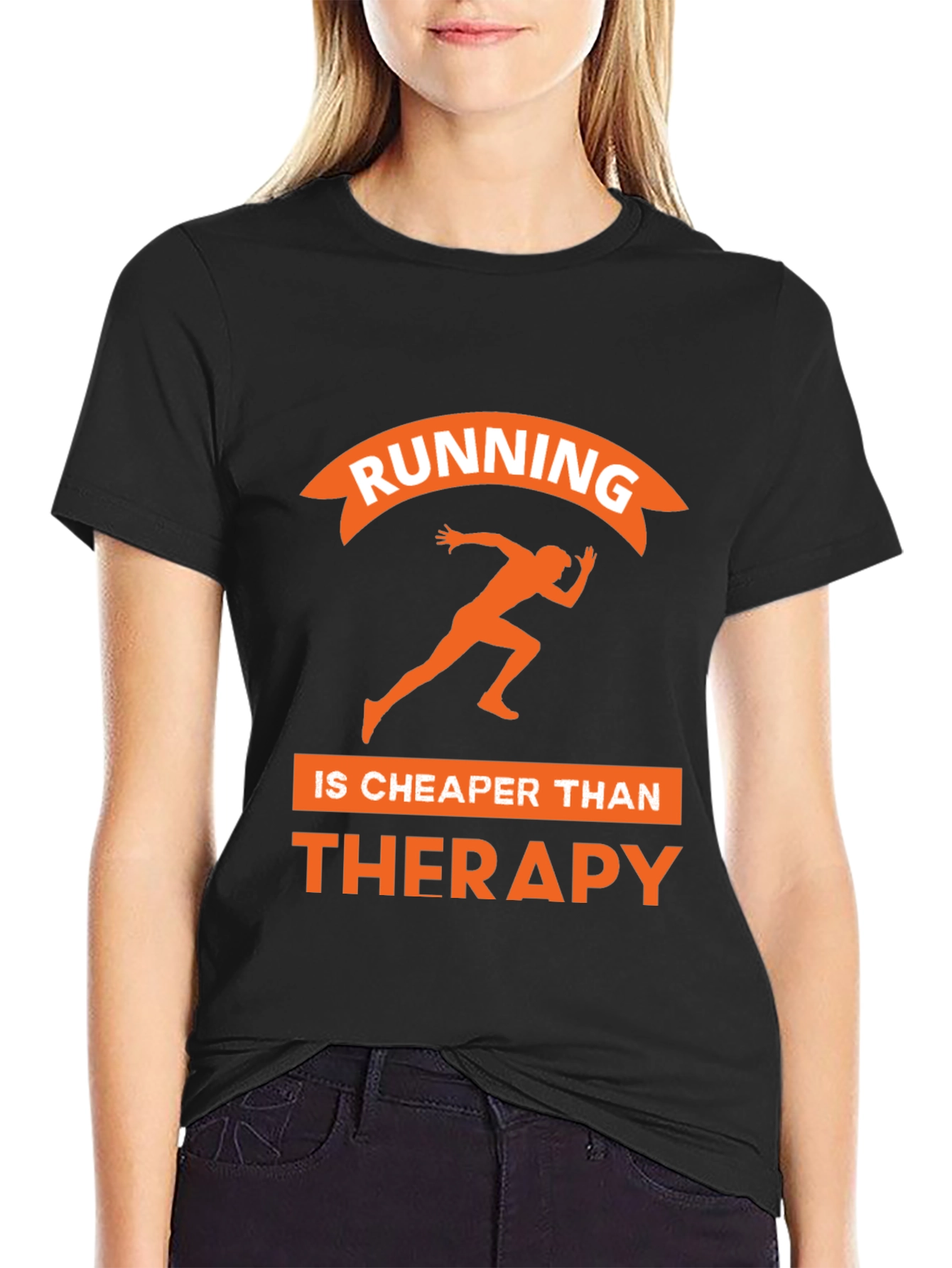 Running is Cheaper Than Therapy Graphic Tee