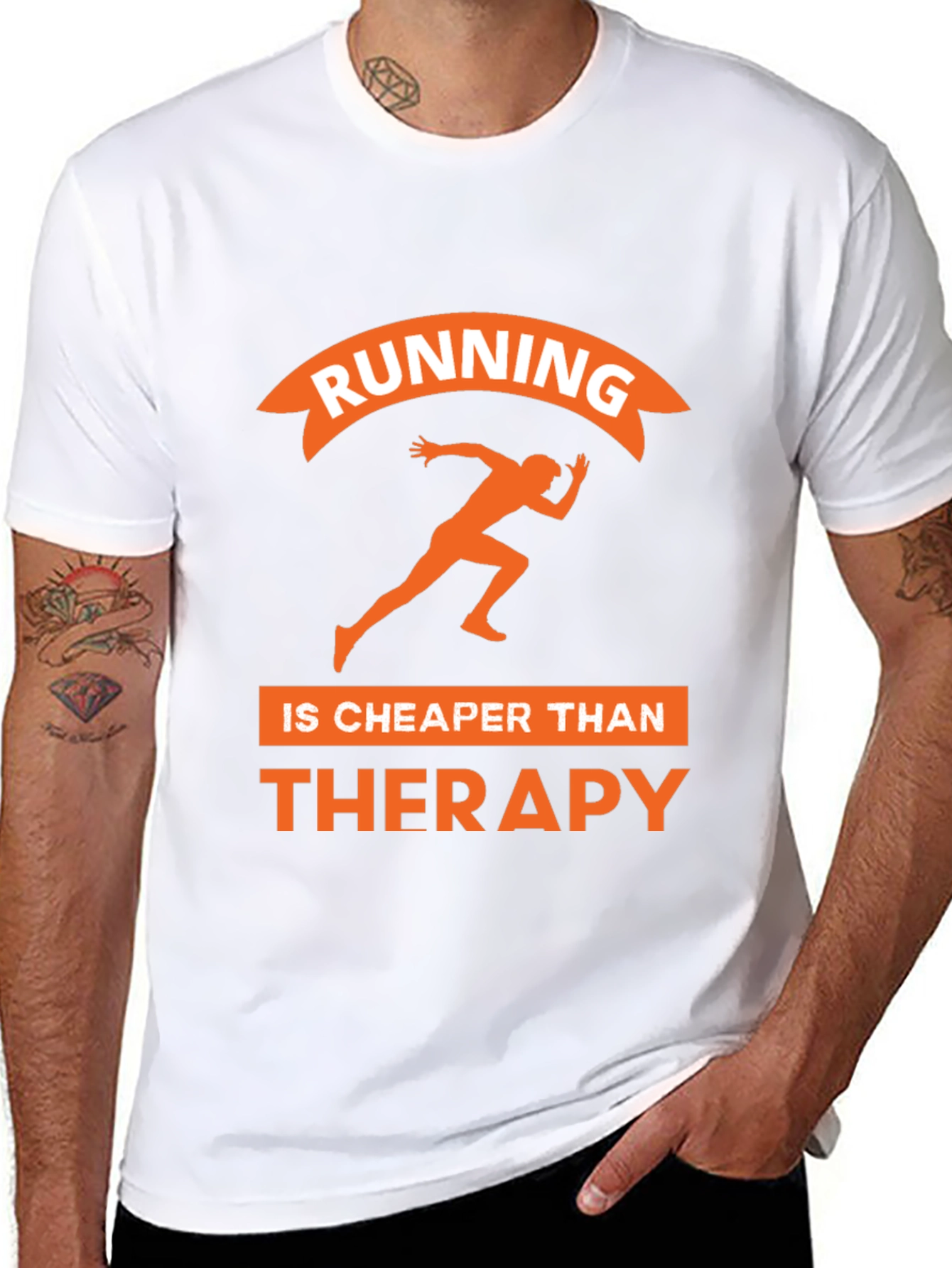 Running is Cheaper Than Therapy Graphic Tee