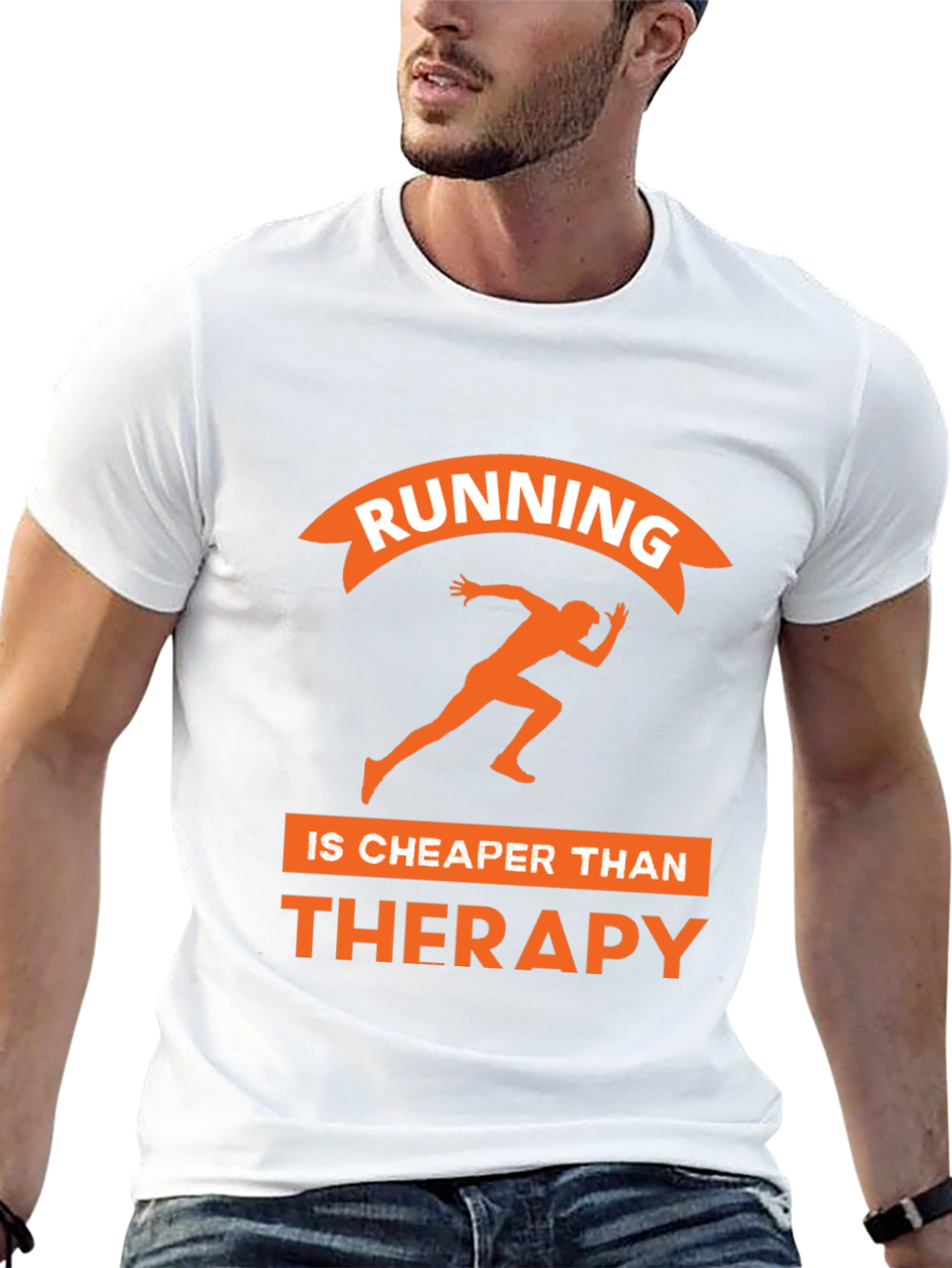 Running is Cheaper Than Therapy Graphic Tee