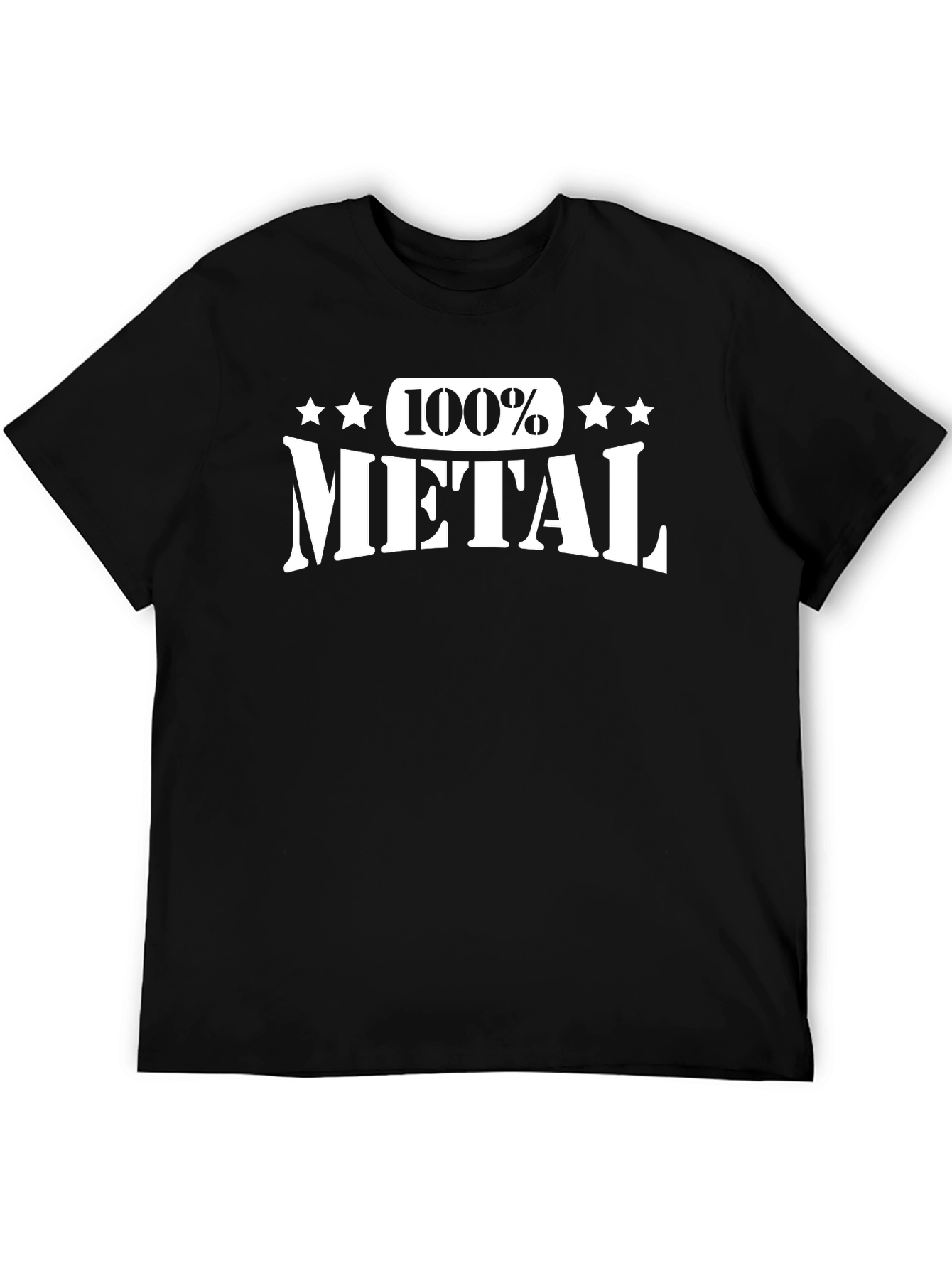 100% Metal Black Graphic T-Shirt