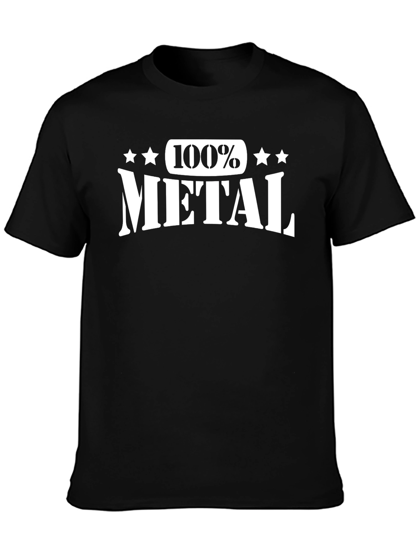 100% Metal Black Graphic T-Shirt