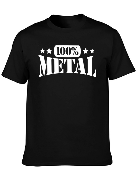 100% Metal Black Graphic T-Shirt