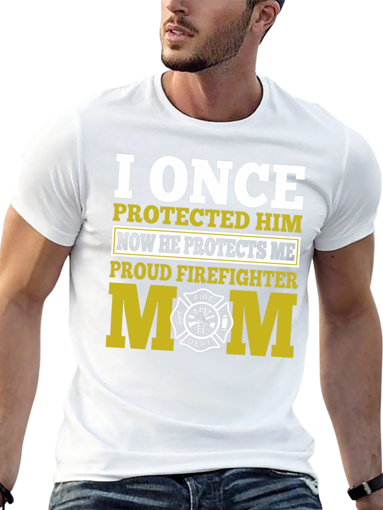 Proud Firefighter Mom Graphic T-Shirt