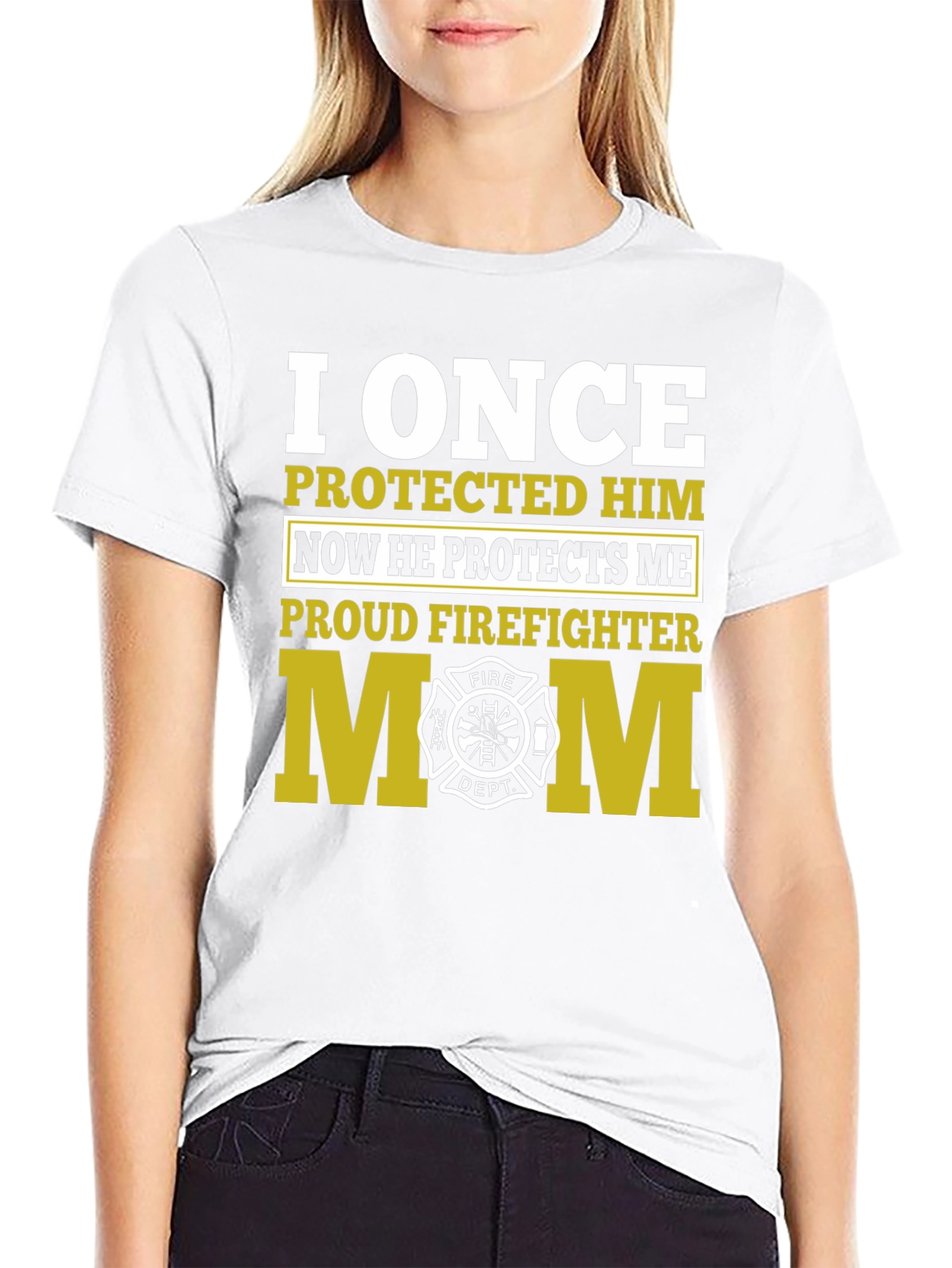 Proud Firefighter Mom Graphic T-Shirt