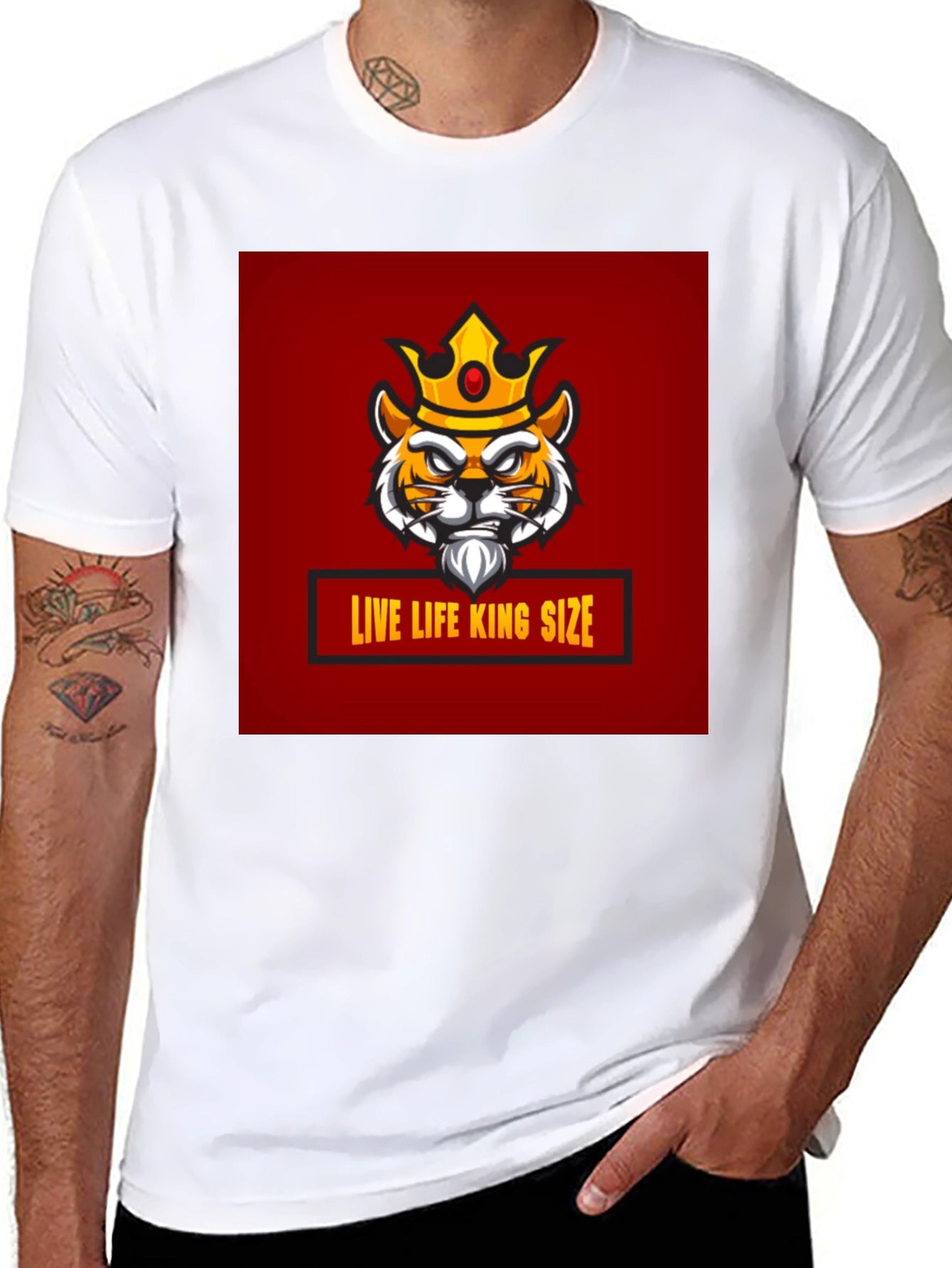 Live Life King Size Graphic T-Shirt