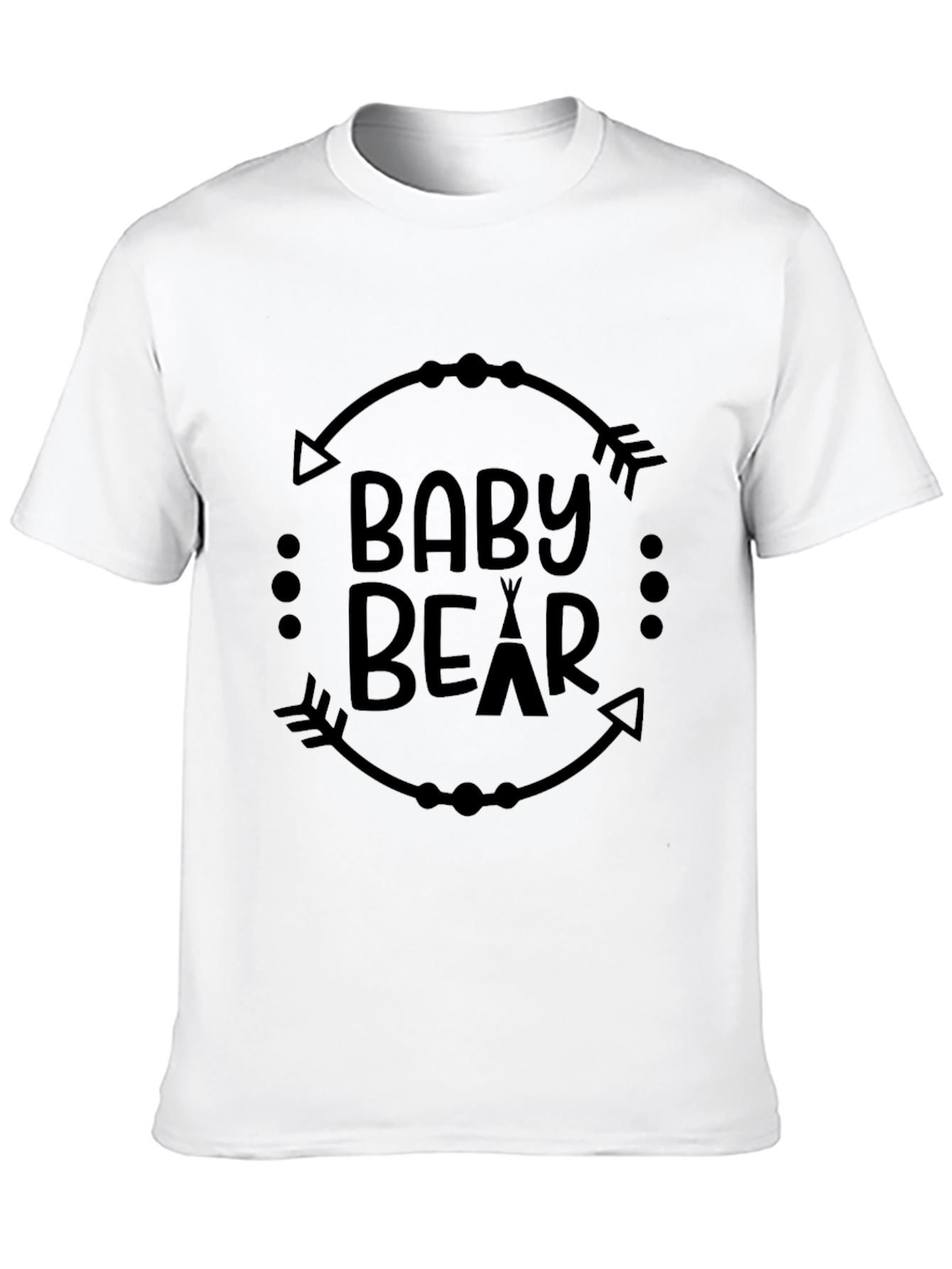 Baby Bear Graphic Tee - Black Unisex T-Shirt