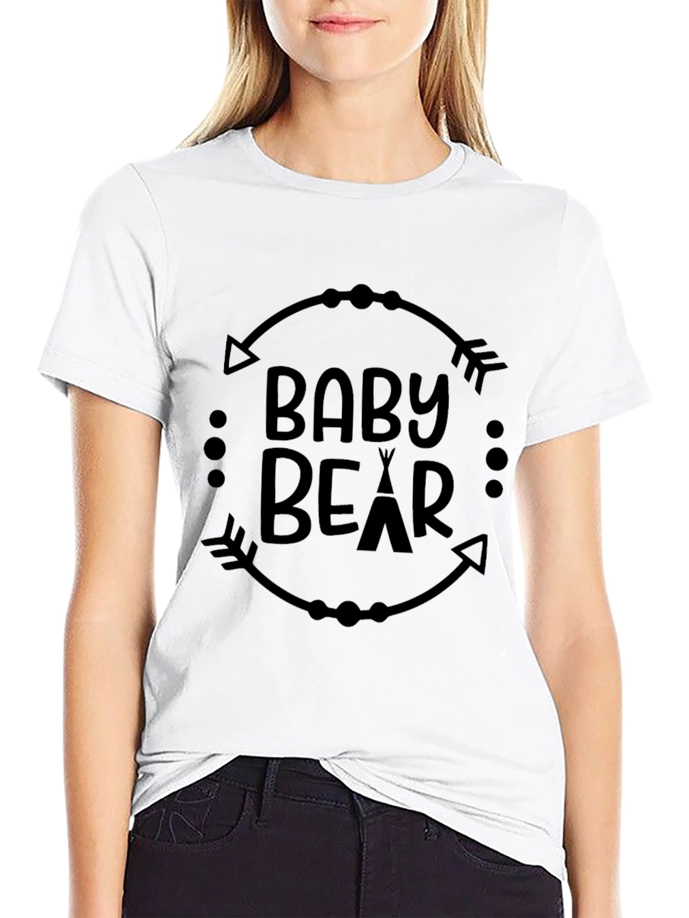 Baby Bear Graphic Tee - Black Unisex T-Shirt