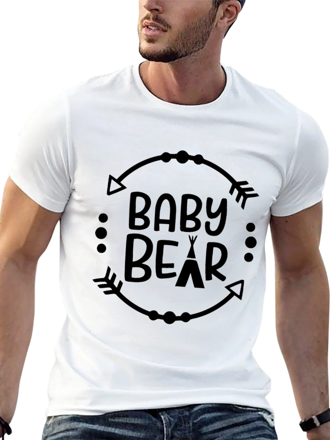 Baby Bear Graphic Tee - Black Unisex T-Shirt