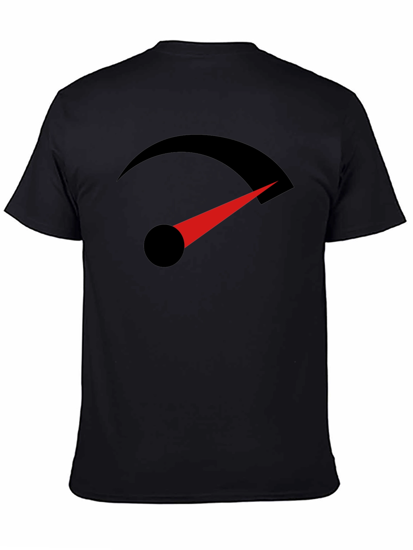 Speedometer Graphic Tee - Black Cotton T-Shirt