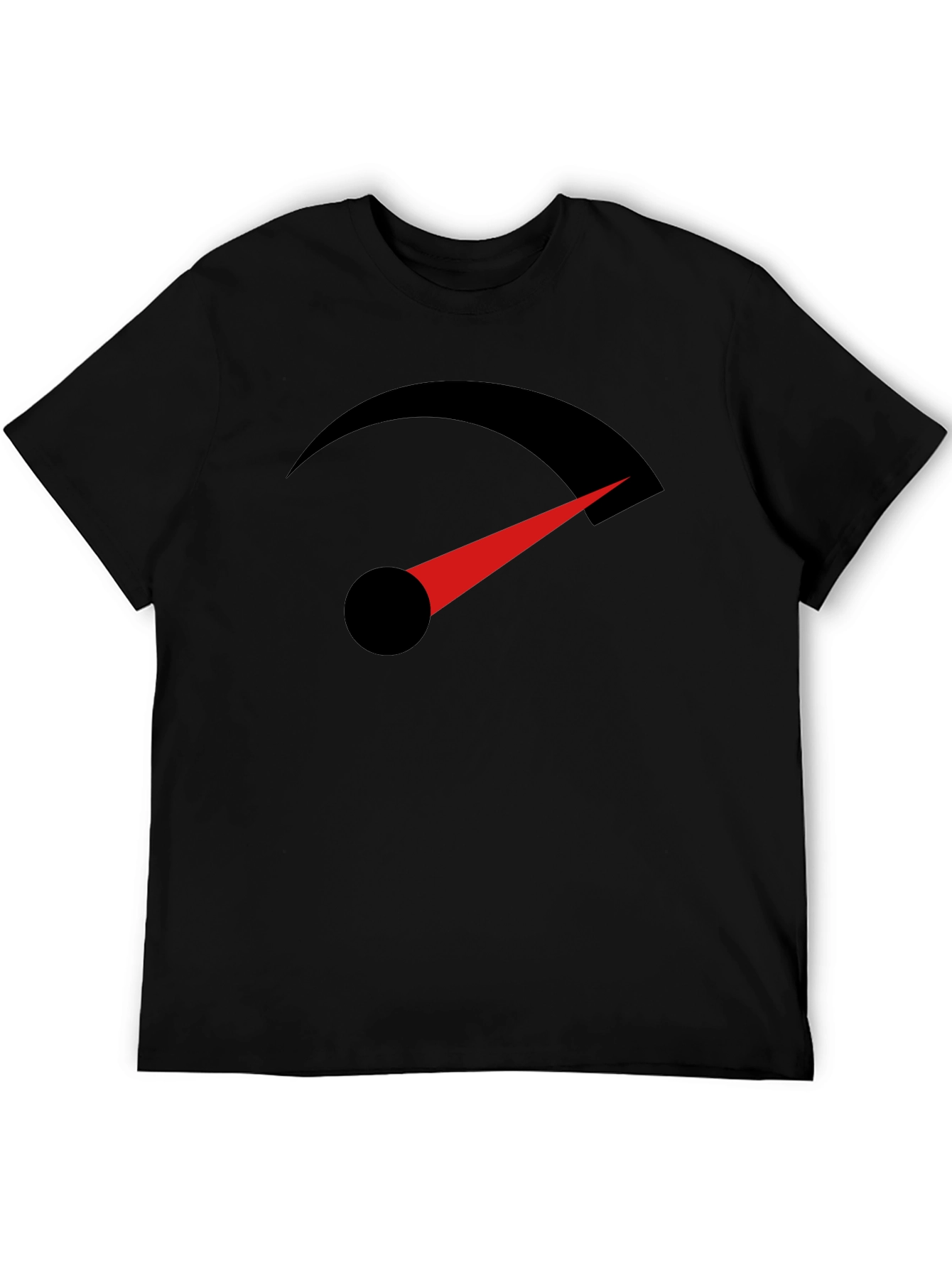Speedometer Graphic Tee - Black Cotton T-Shirt