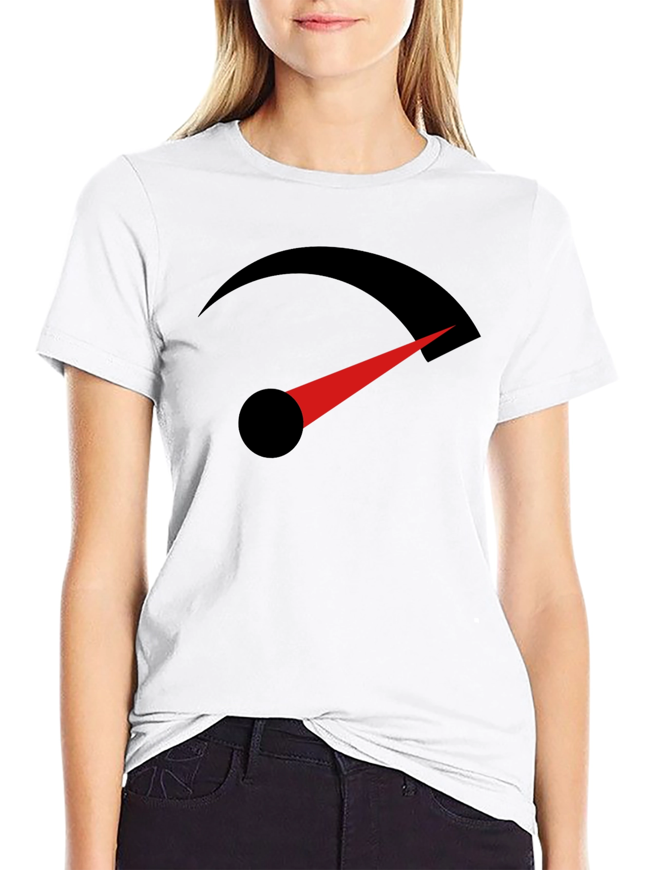 Speedometer Graphic Tee - Black Cotton T-Shirt