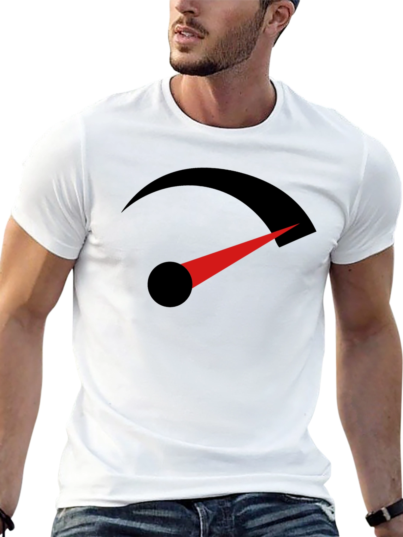 Speedometer Graphic Tee - Black Cotton T-Shirt