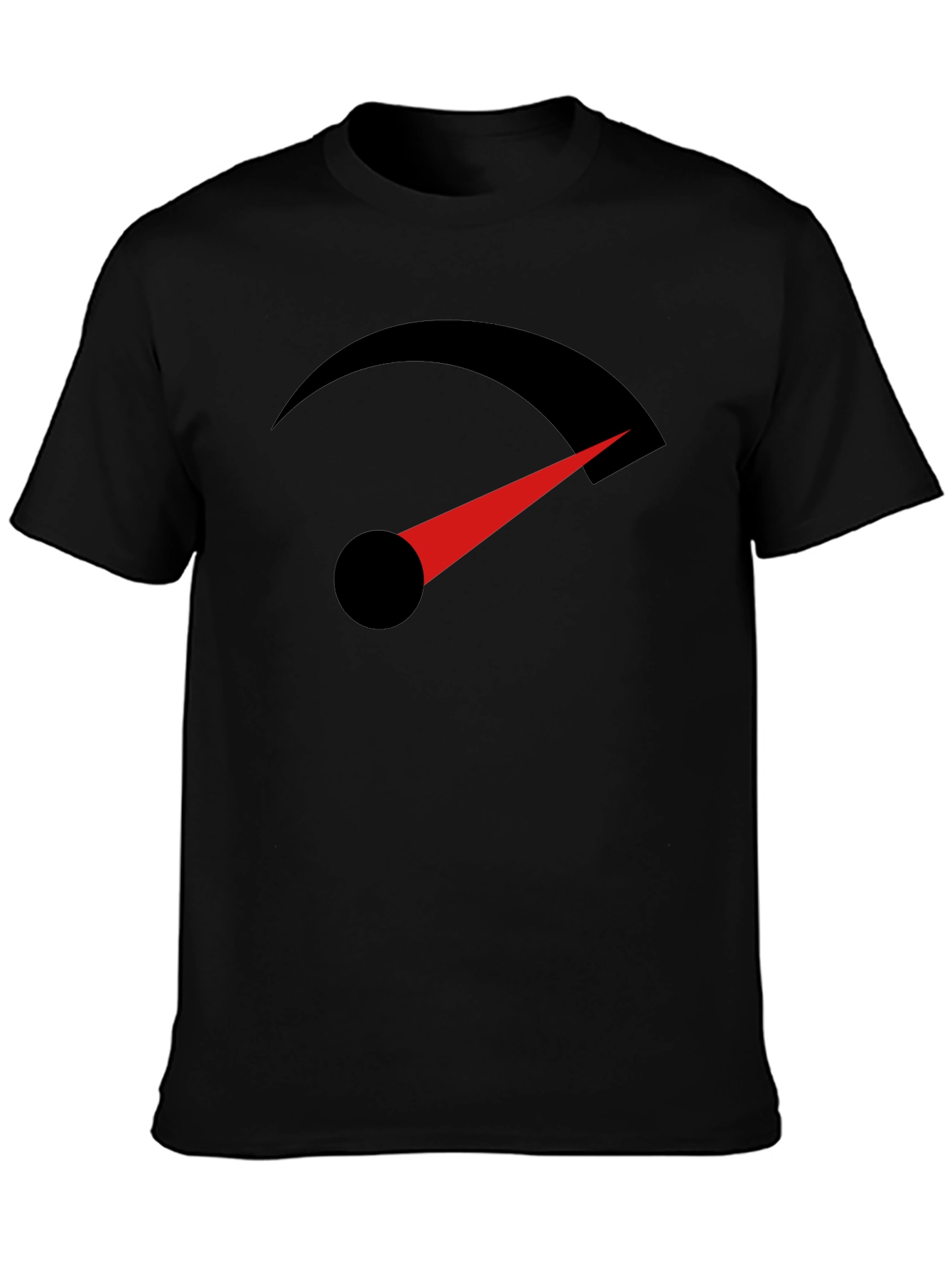 Speedometer Graphic Tee - Black Cotton T-Shirt