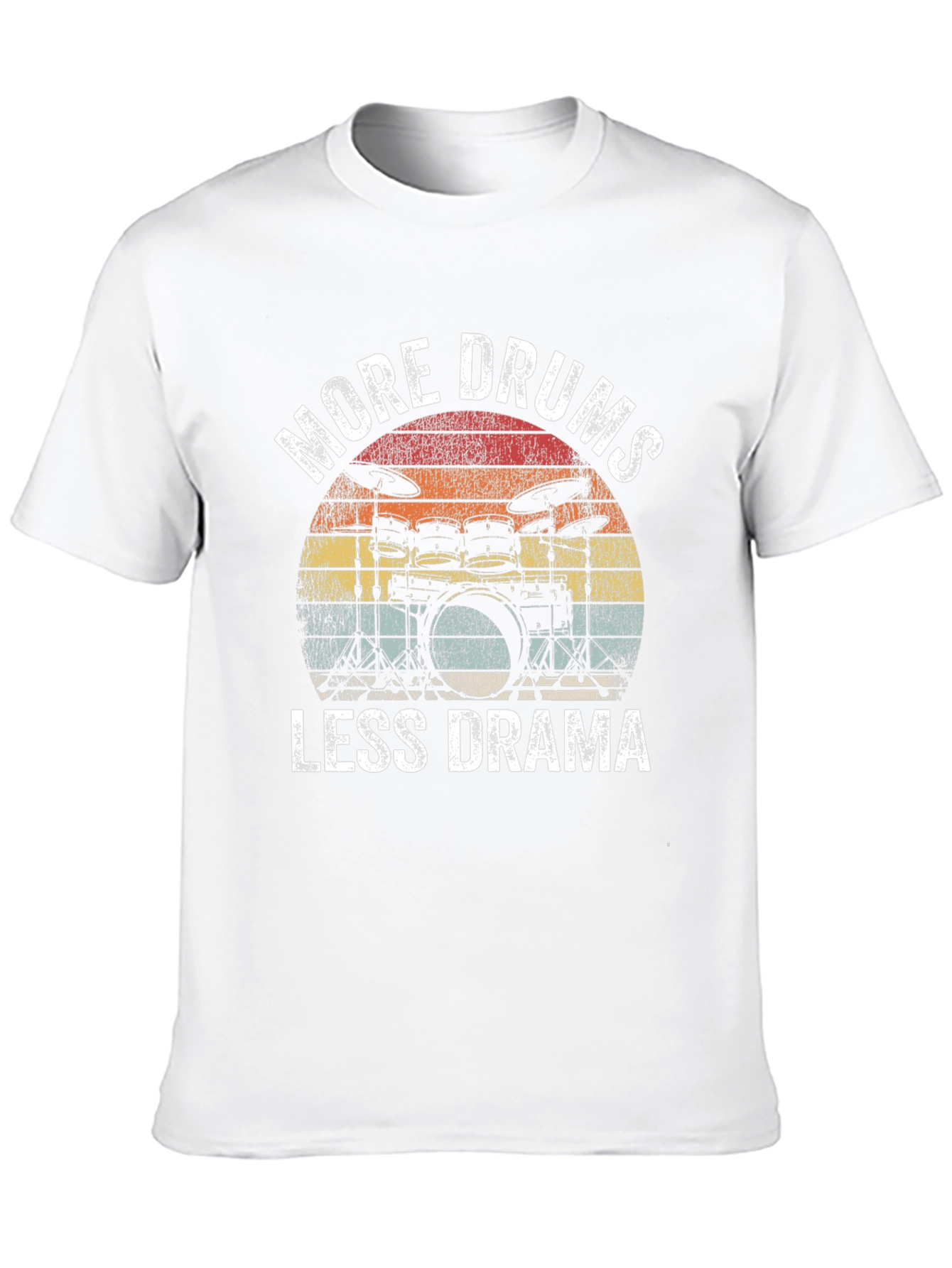 More Drums Less Drama T-Shirt - Musician Tee
