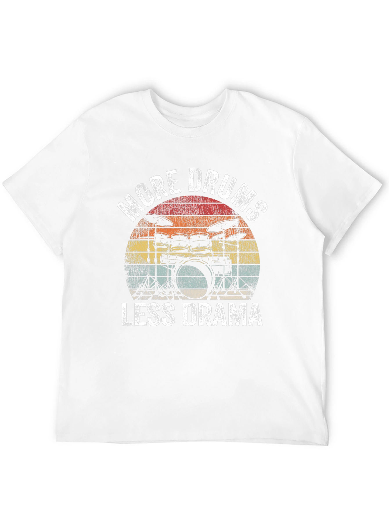 More Drums Less Drama T-Shirt - Musician Tee