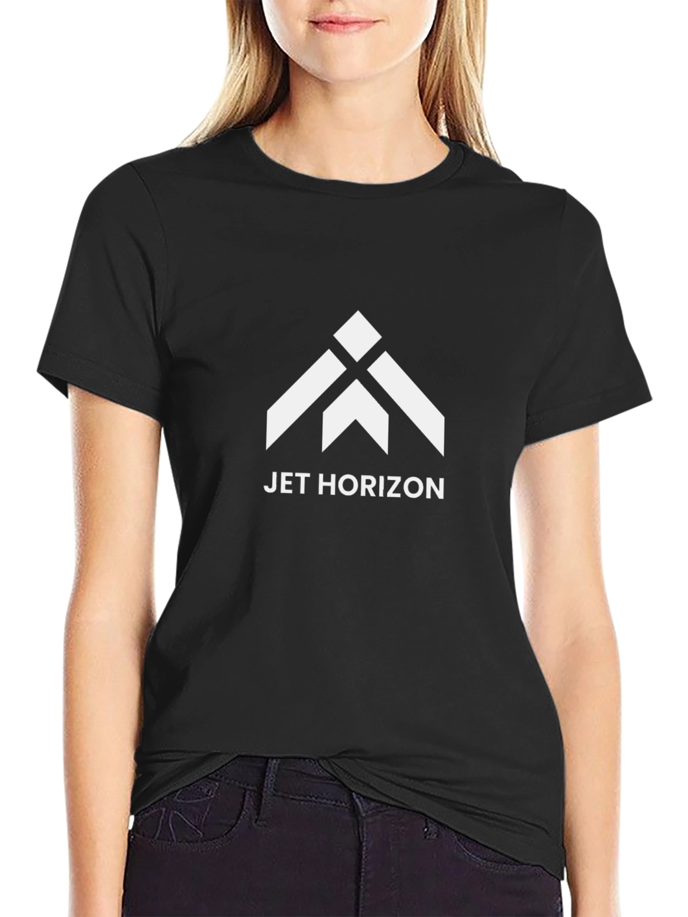 Jet Horizon Black Graphic Tee