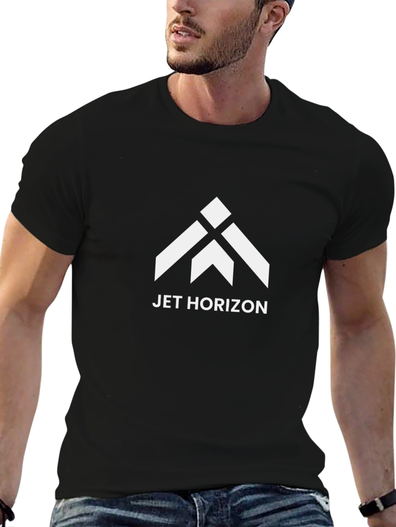 Jet Horizon Black Graphic Tee