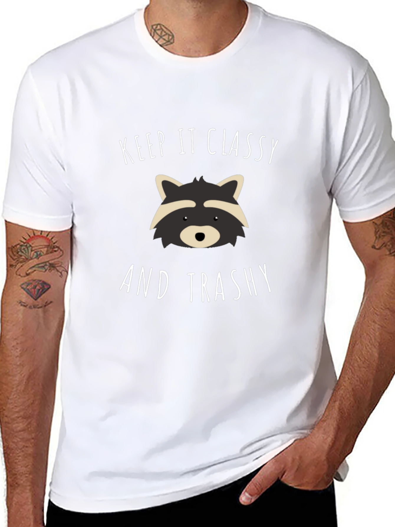 Keep It Classy & Trashy Raccoon Graphic Tee