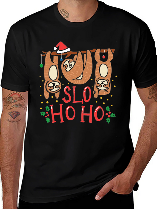 Sloth Christmas T-Shirt SLO HO HO