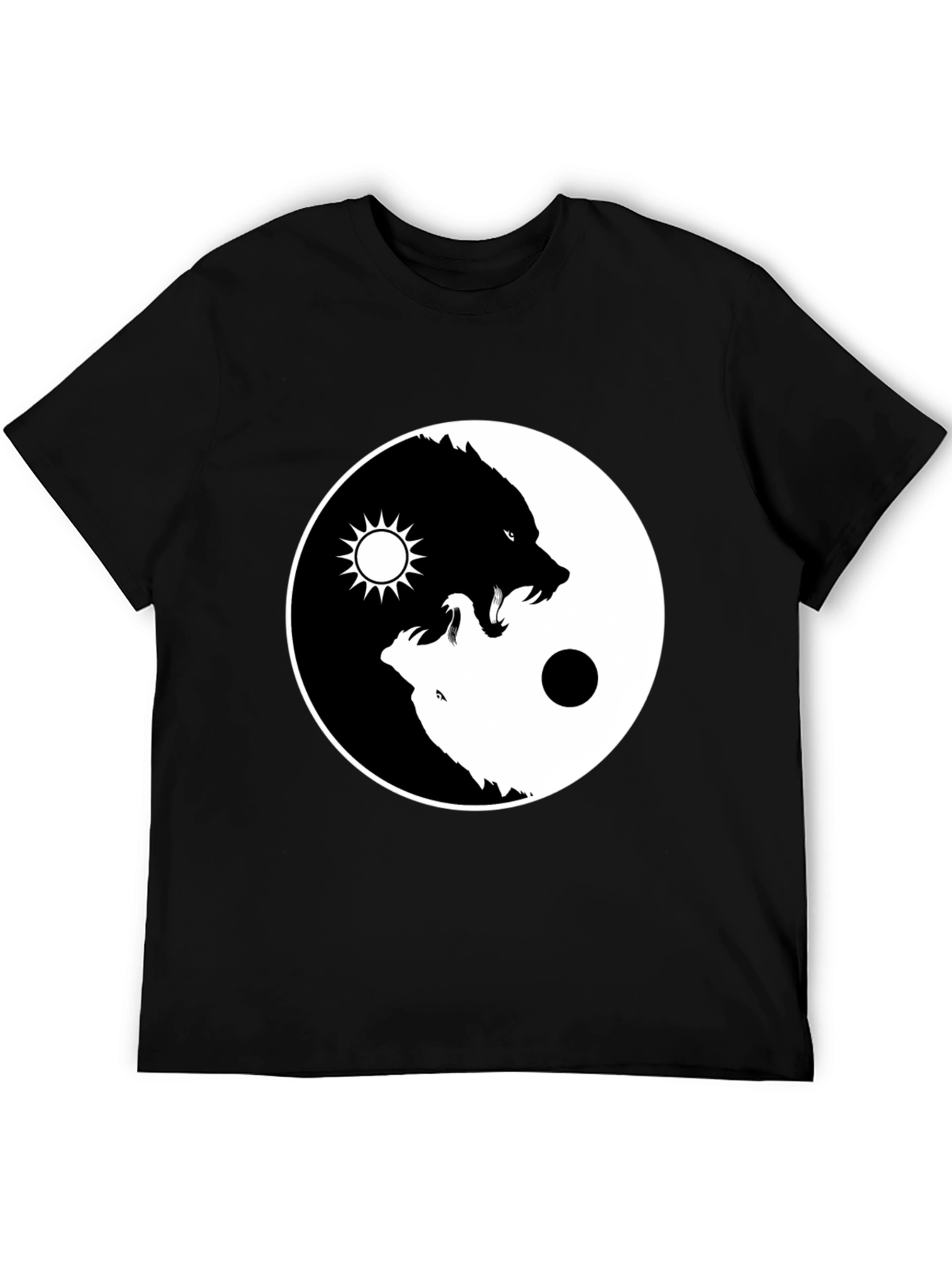 Yin Yang Wolf Graphic Tee - Balance Design