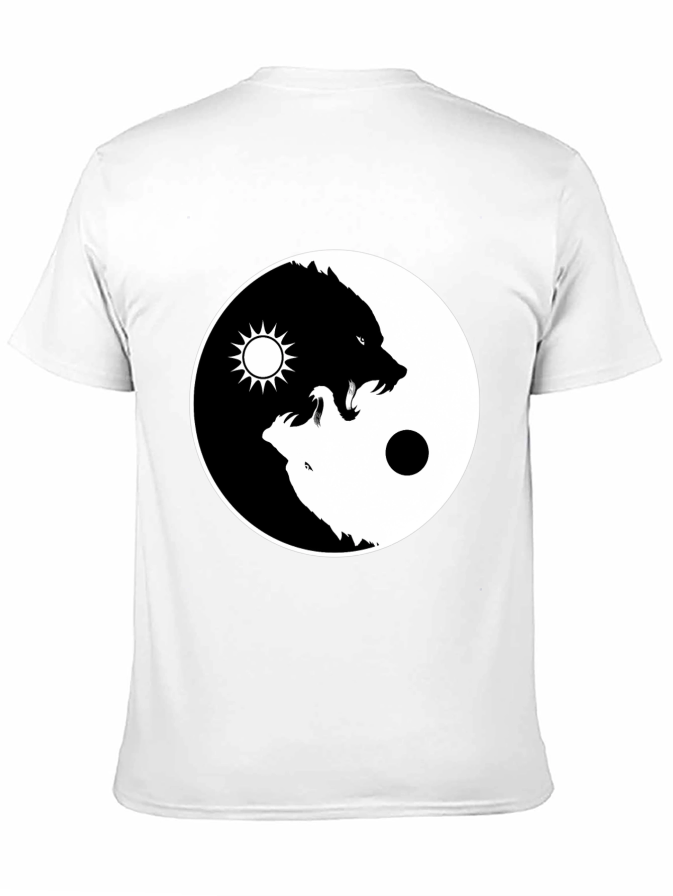 Yin Yang Wolf Graphic Tee - Balance Design