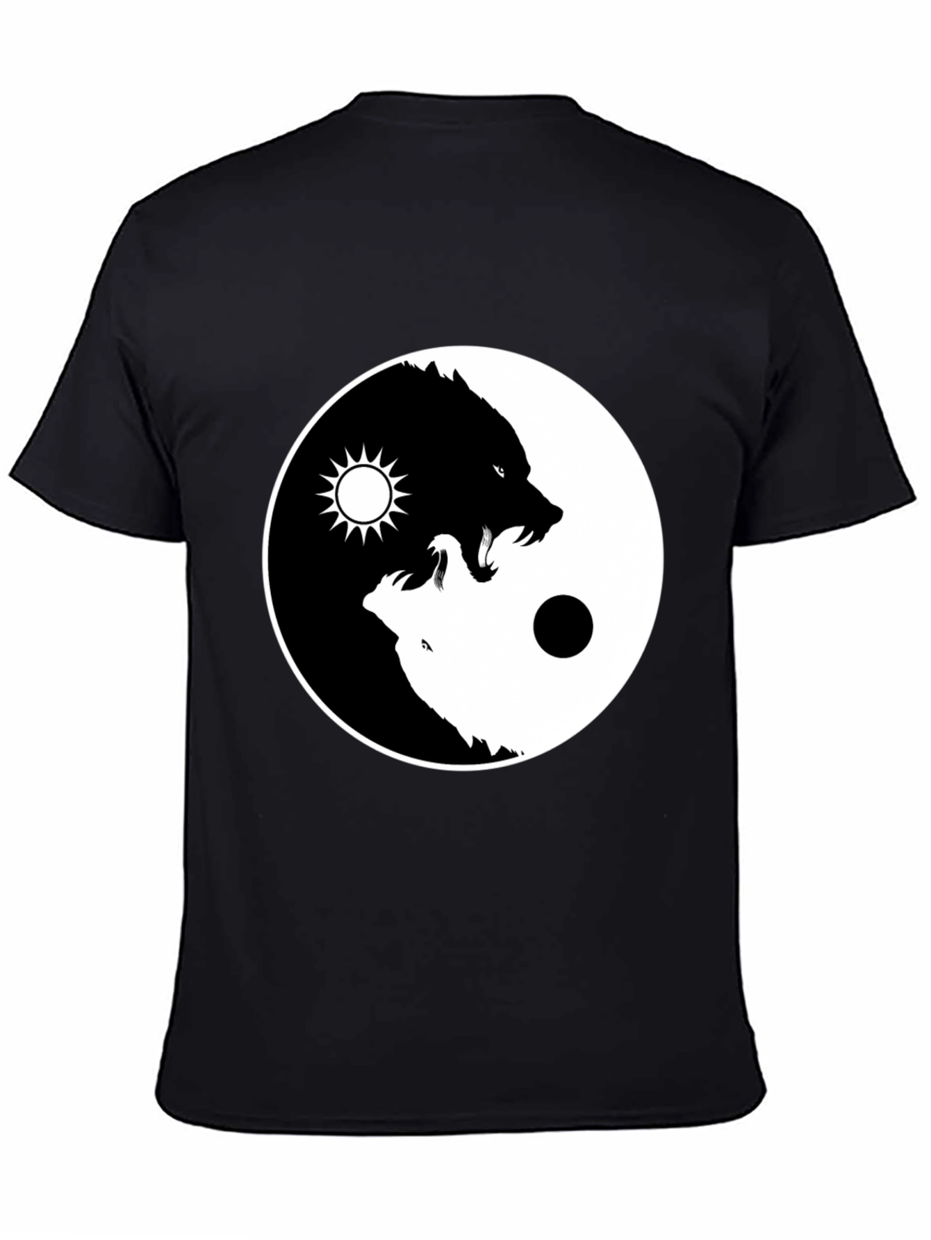Yin Yang Wolf Graphic Tee - Balance Design