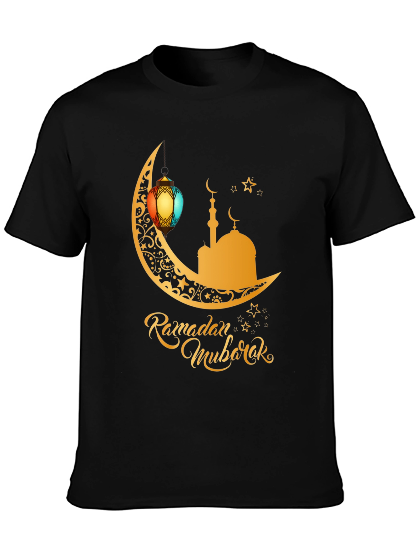 Ramadan Mubarak T-Shirt - Festive Moon Design