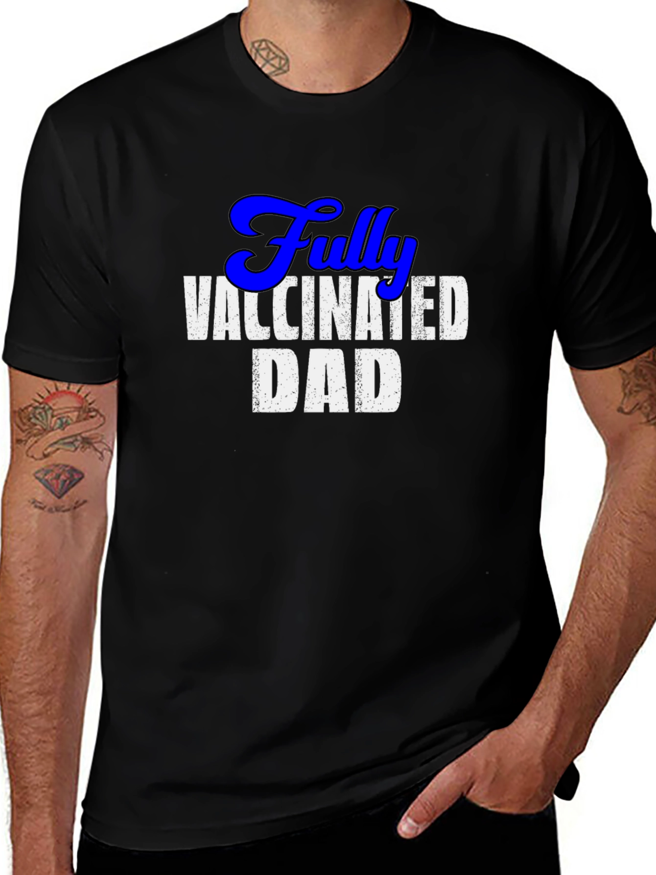 Fully Vaccinated Dad T-Shirt - Novelty Fathers Day Gift