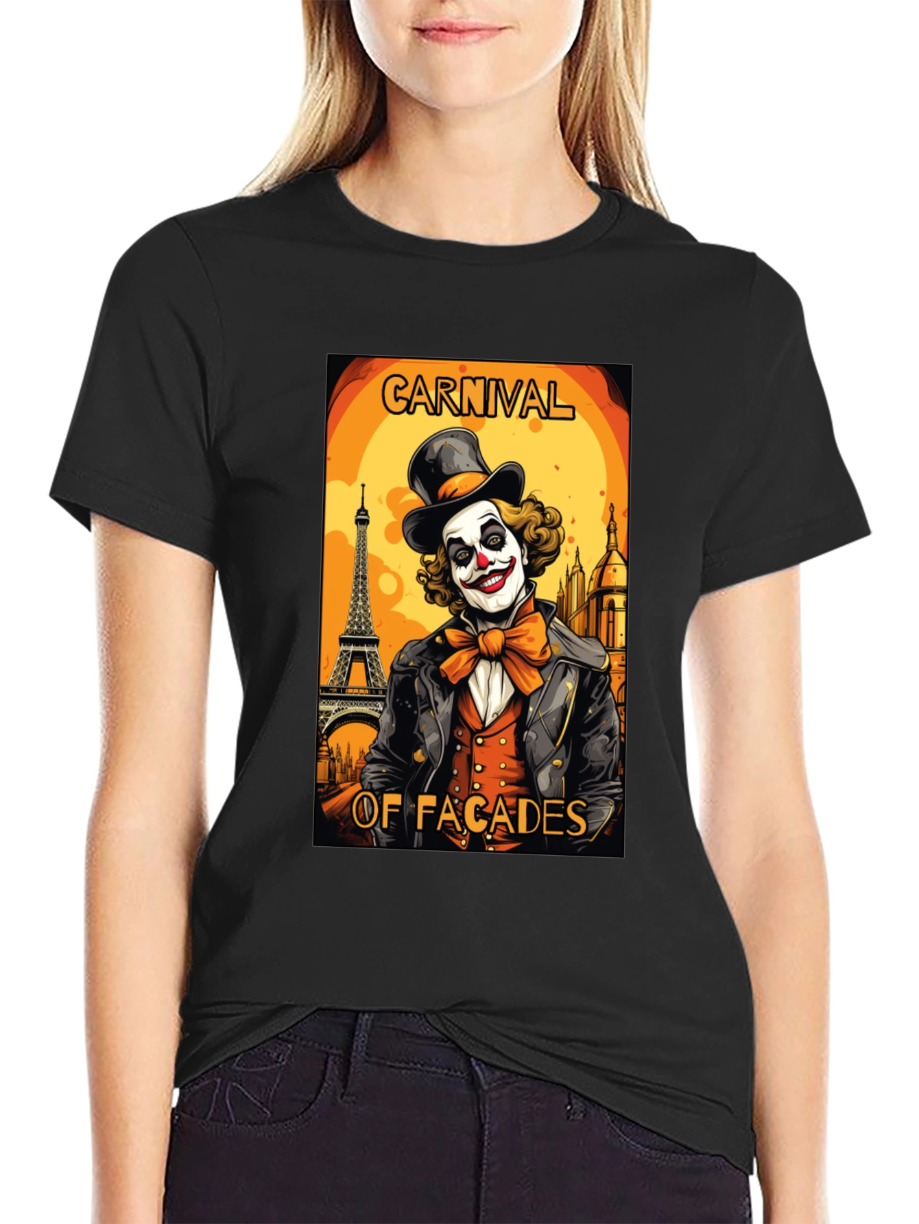 Carnival Facades Clown Graphic T-Shirt