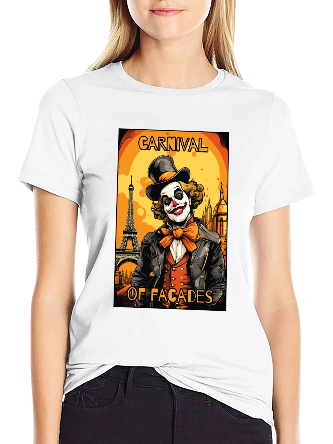 Carnival Facades Clown Graphic T-Shirt