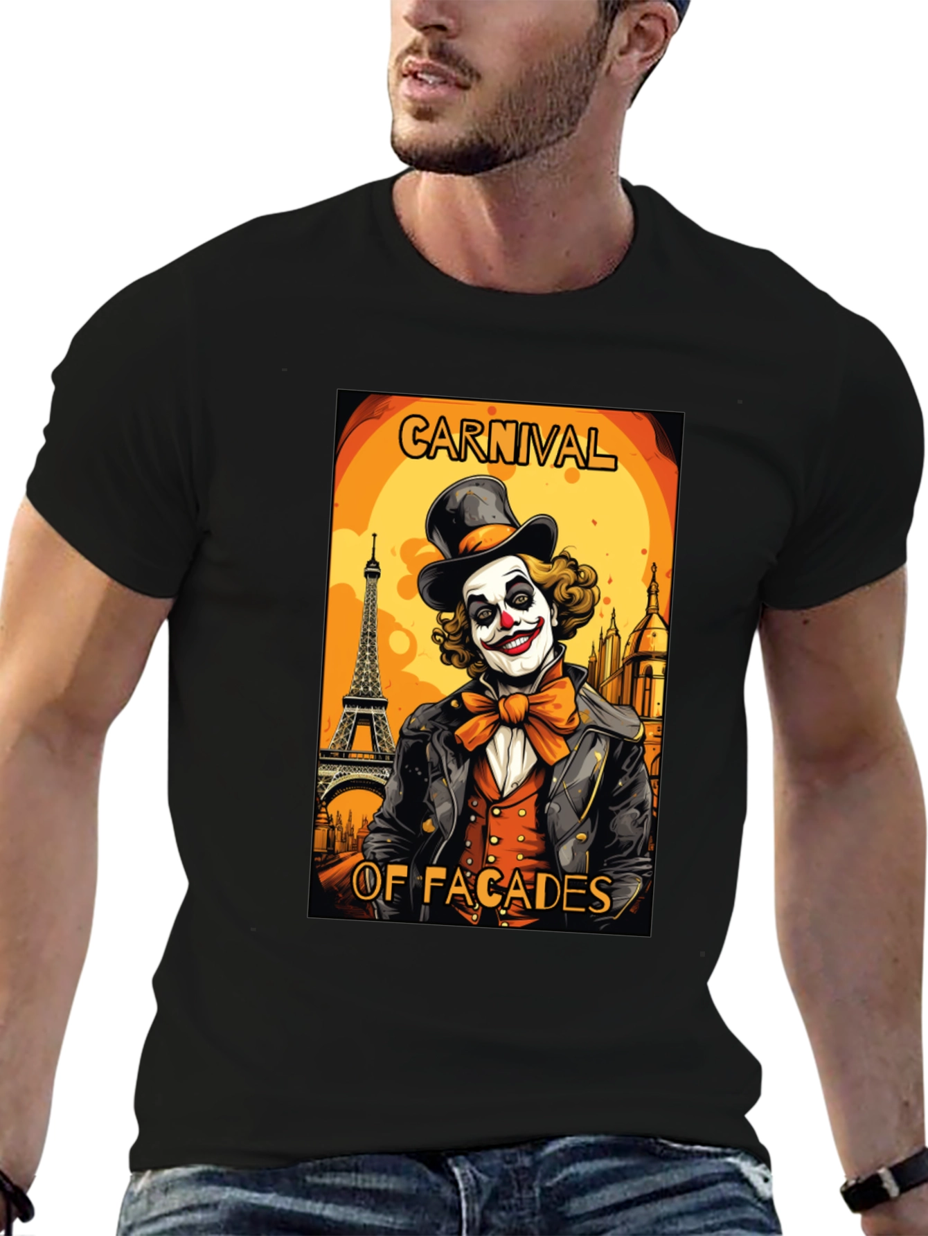 Carnival Facades Clown Graphic T-Shirt