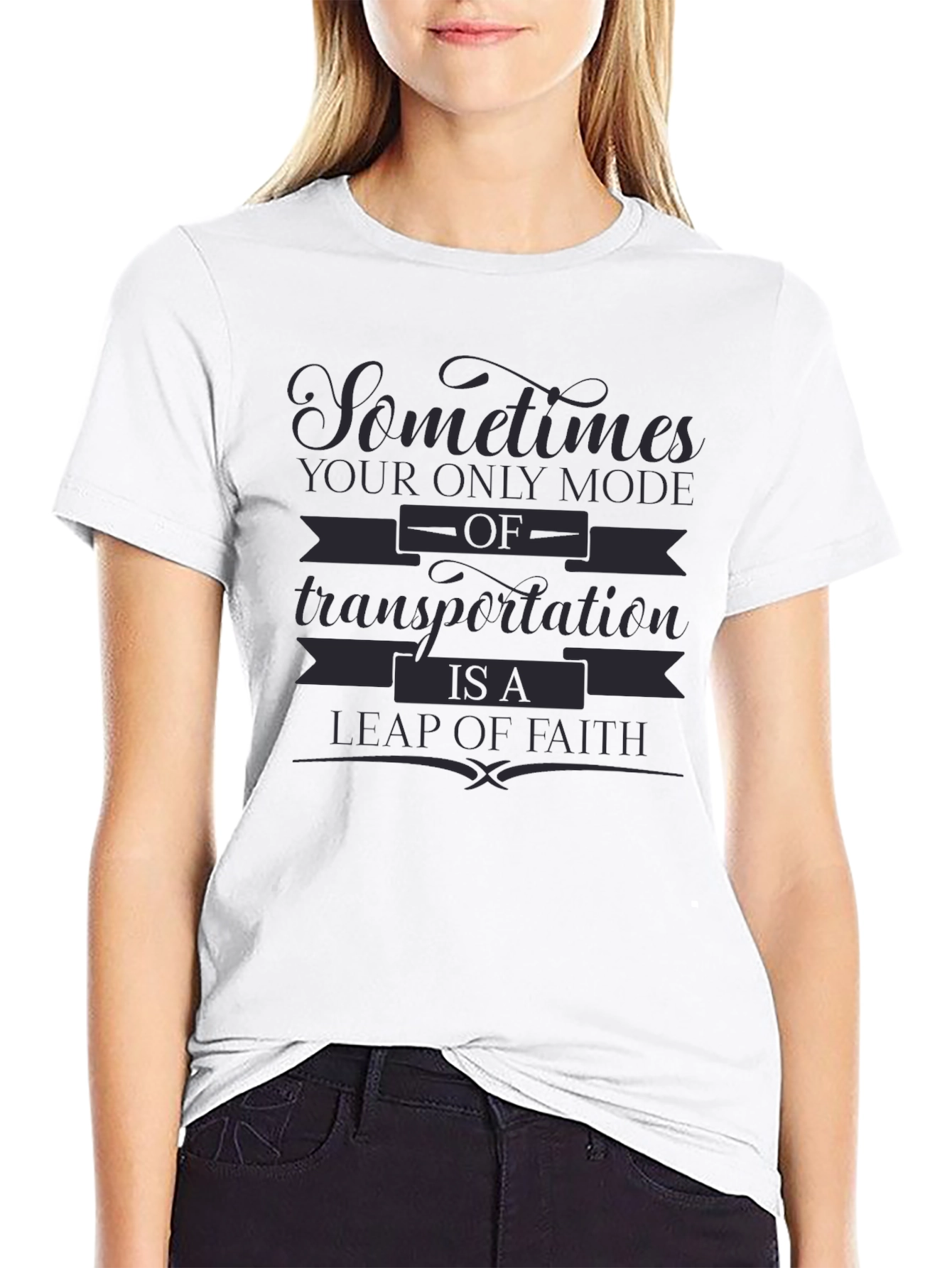 Leap of Faith Graphic Tee - Motivational Design