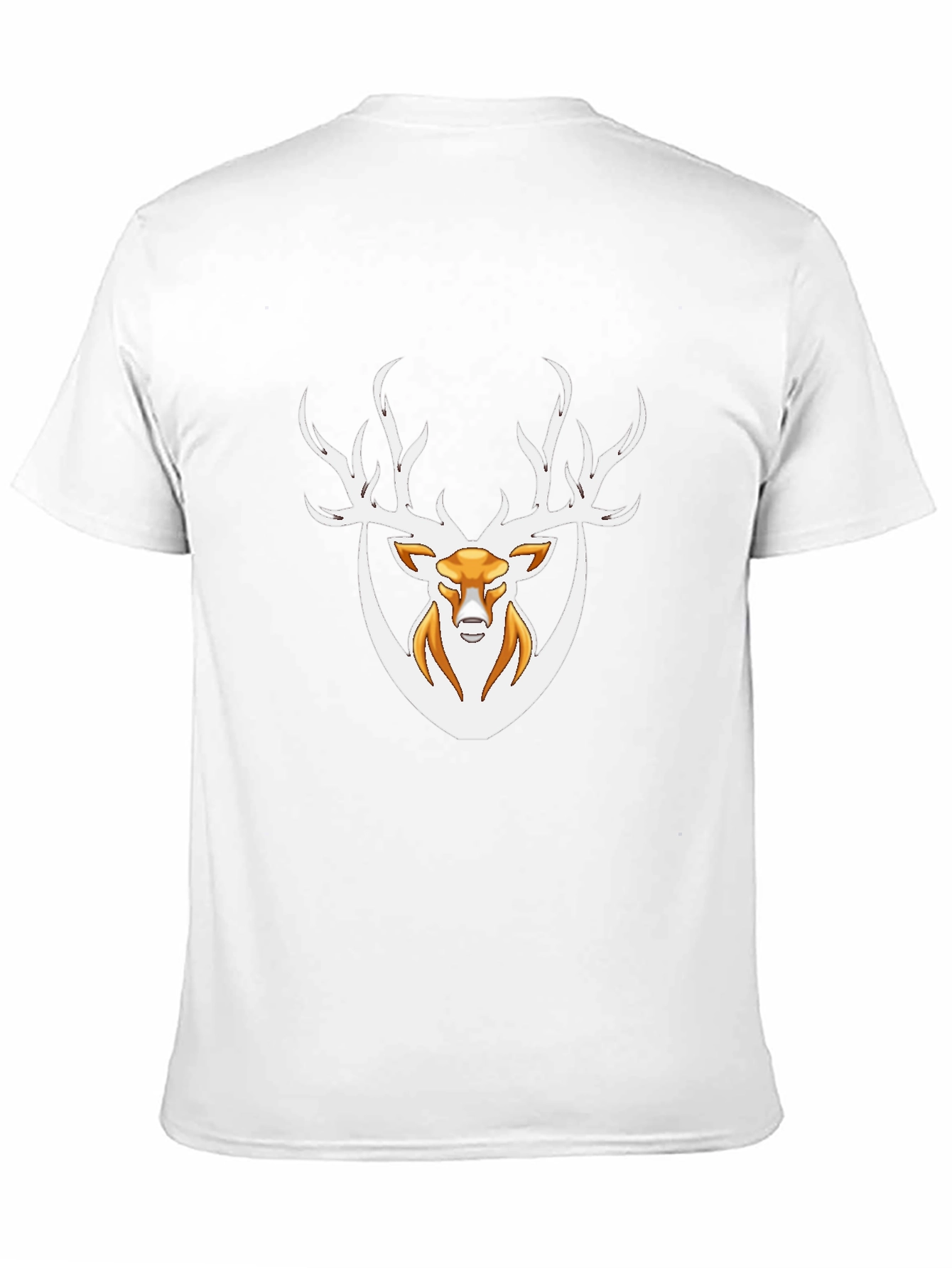 Mens Black T-Shirt with Deer Graphic