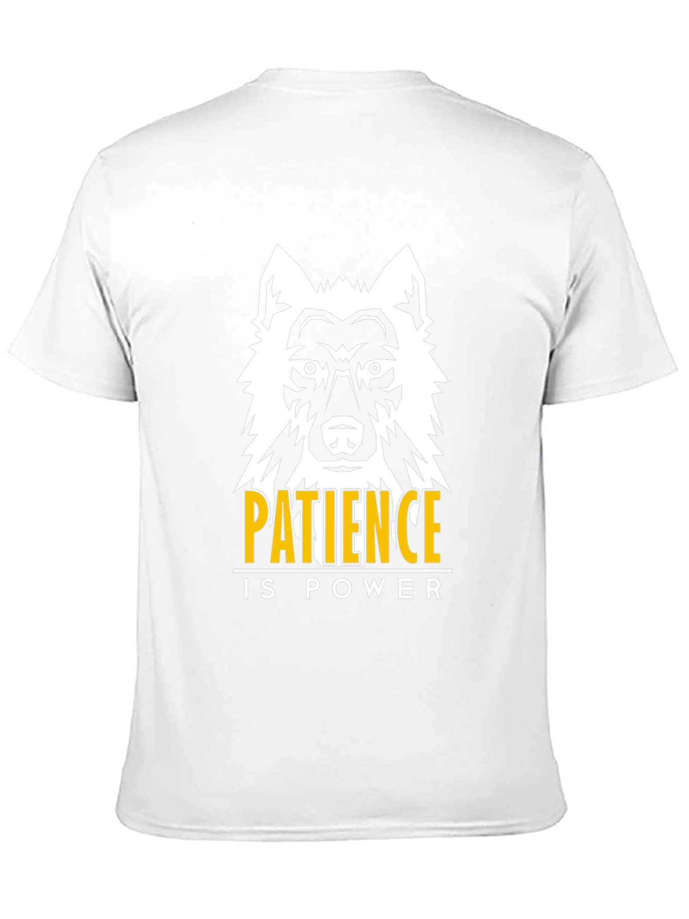 Patience is Power Wolf Graphic Tee - Black