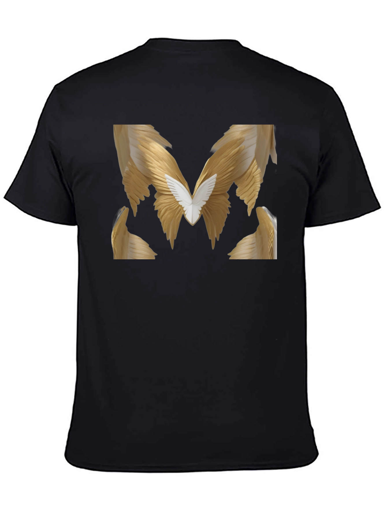 Winged M Graphic Tee - Stylish Black T-Shirt
