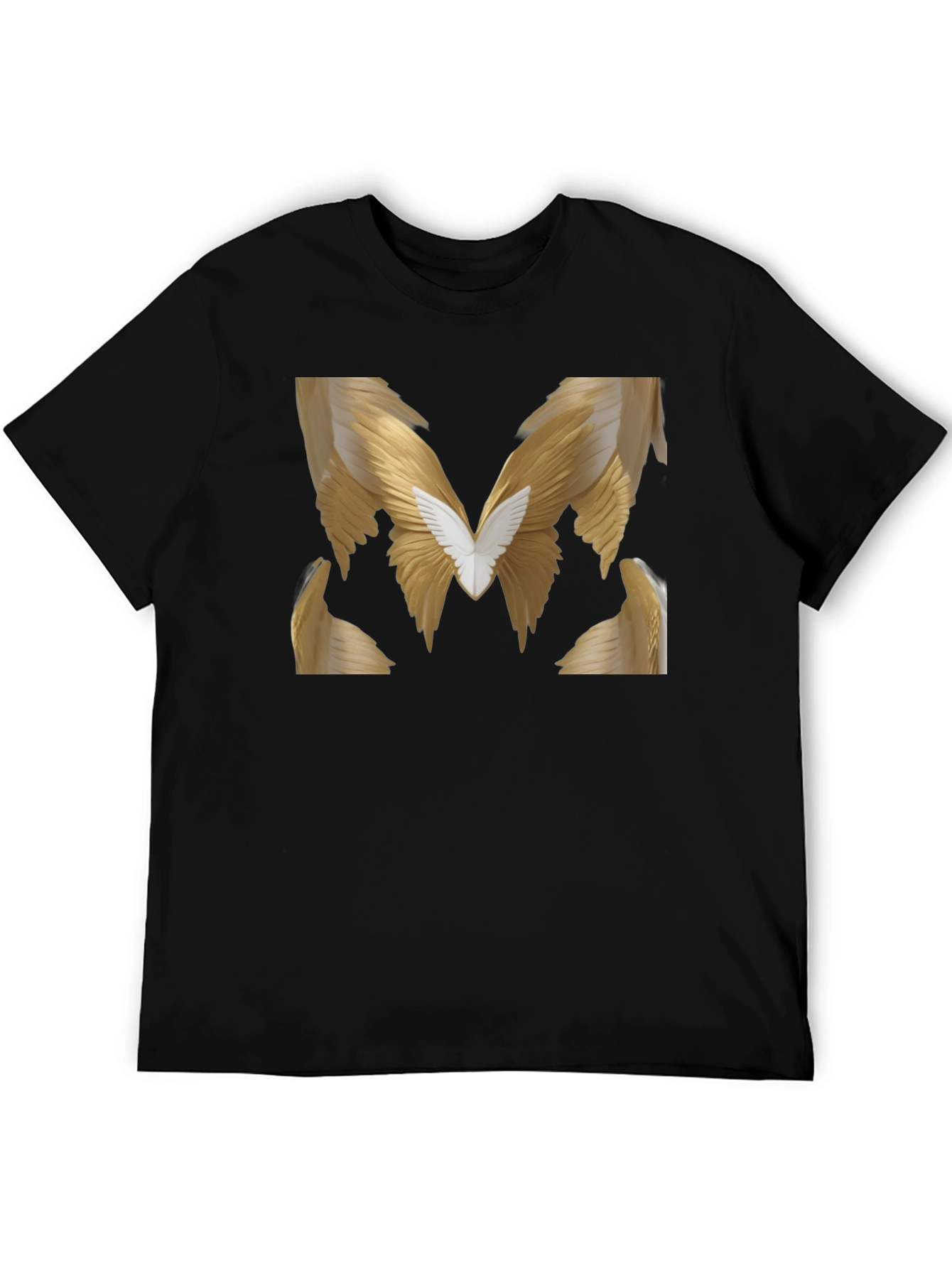 Winged M Graphic Tee - Stylish Black T-Shirt