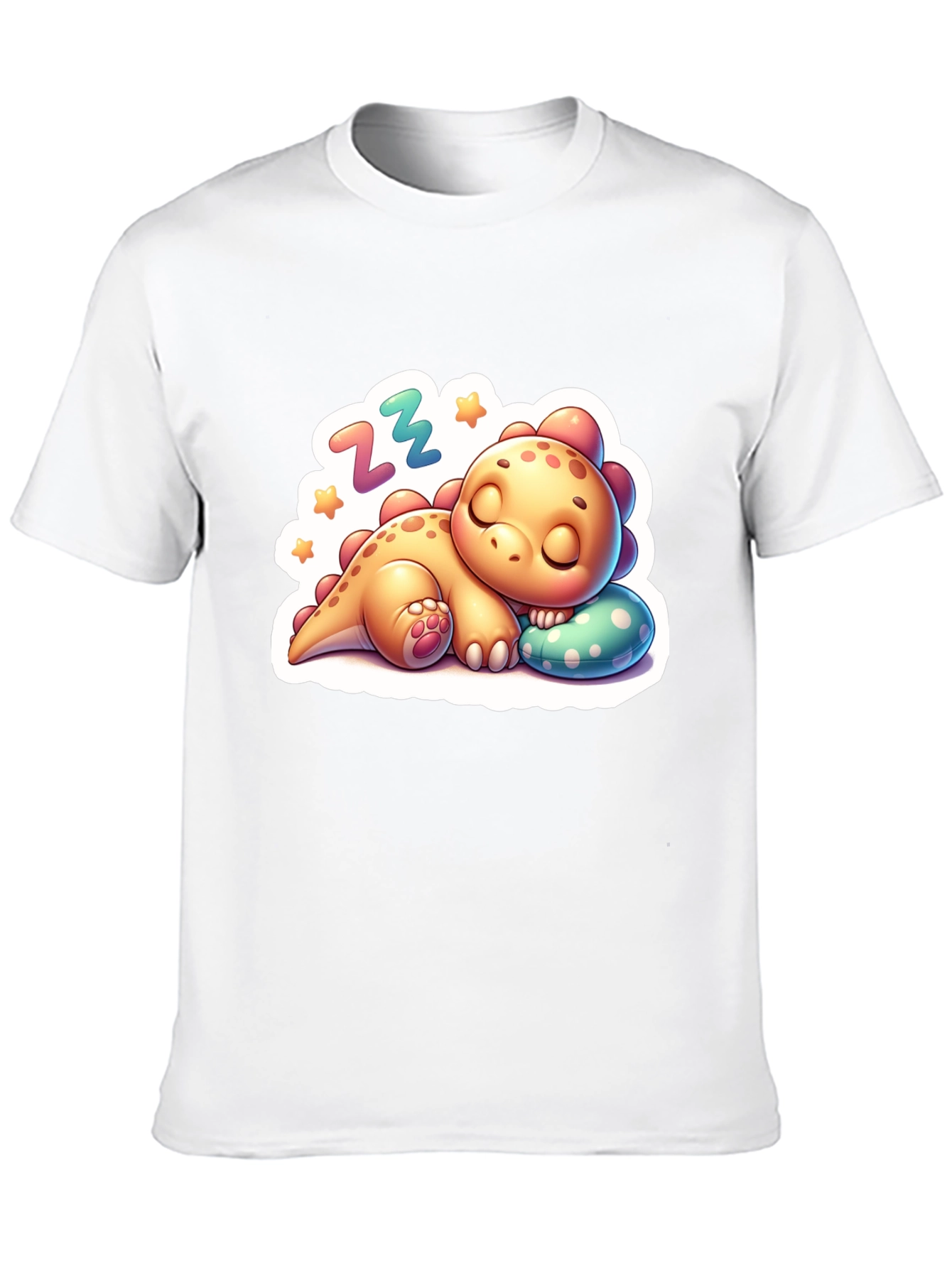 Cute Sleeping Dinosaur T-Shirt - Comfortable Cotton Blend