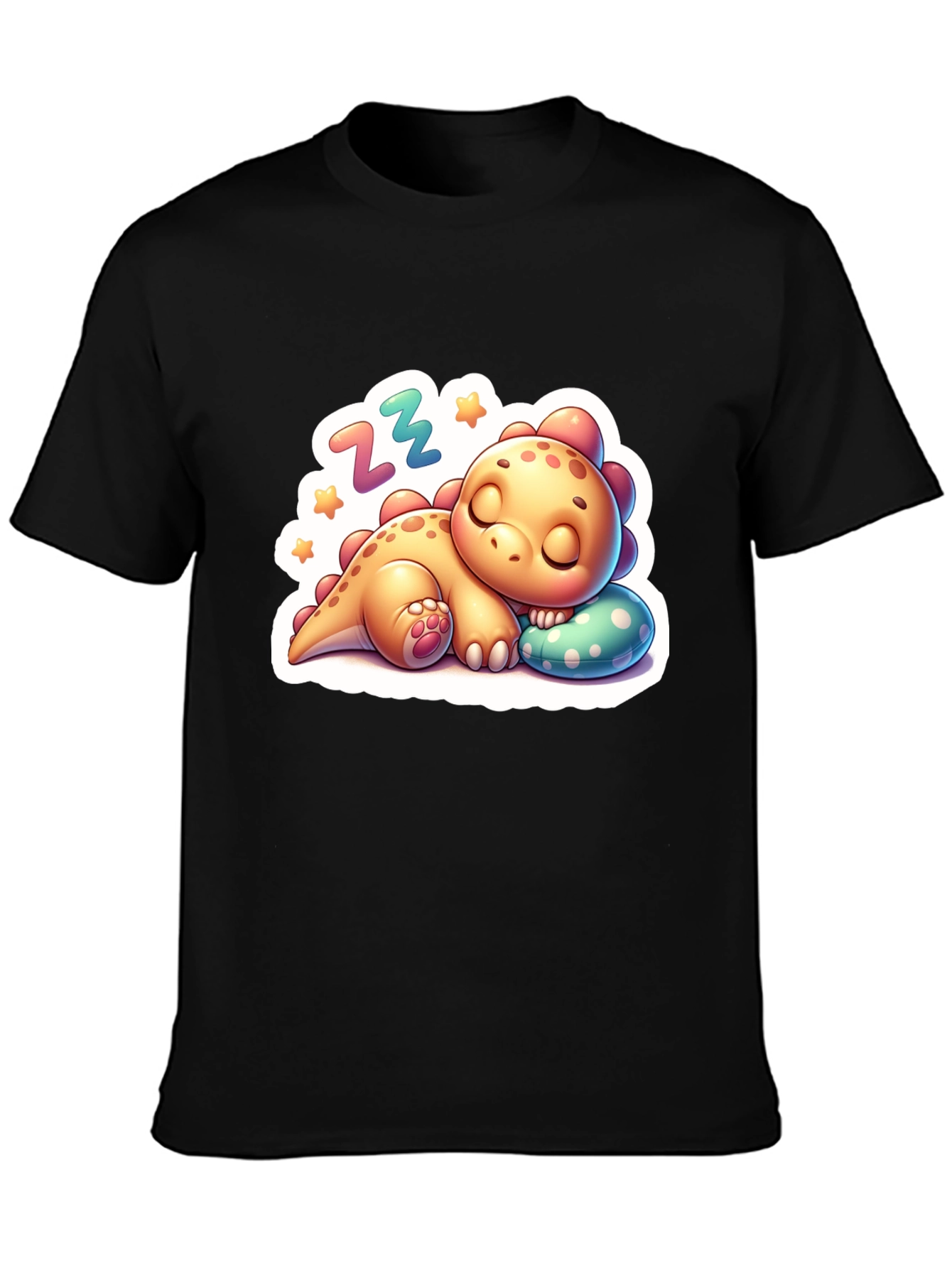 Cute Sleeping Dinosaur T-Shirt - Comfortable Cotton Blend